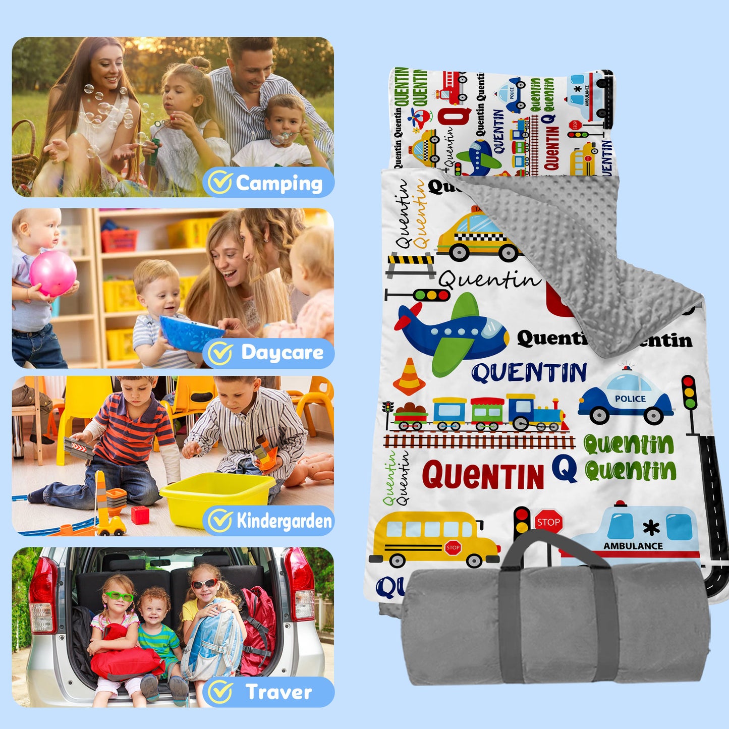 Personalized Nap Mat Transportation 16 Edition
