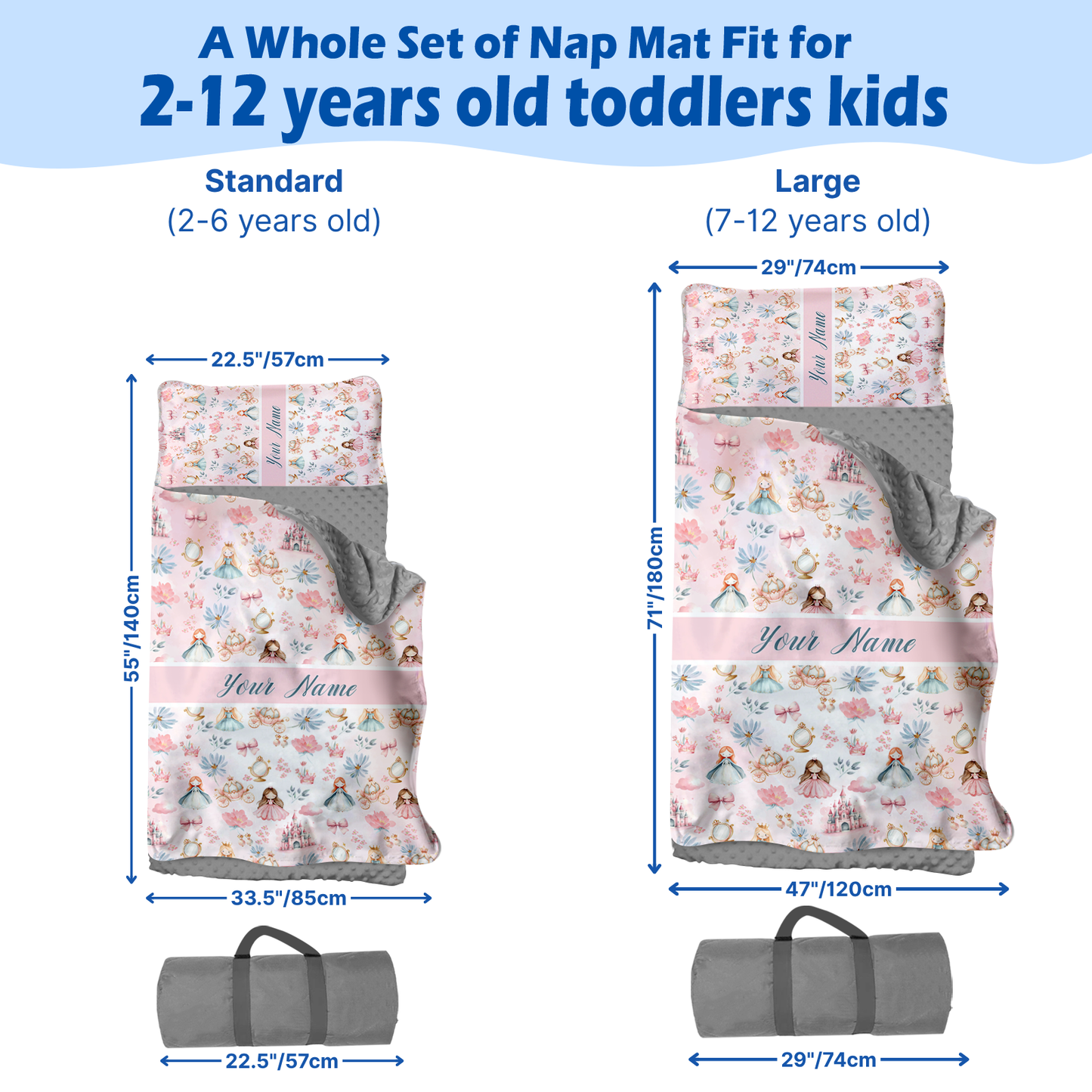 Personalized Nap Mat Princess Edition