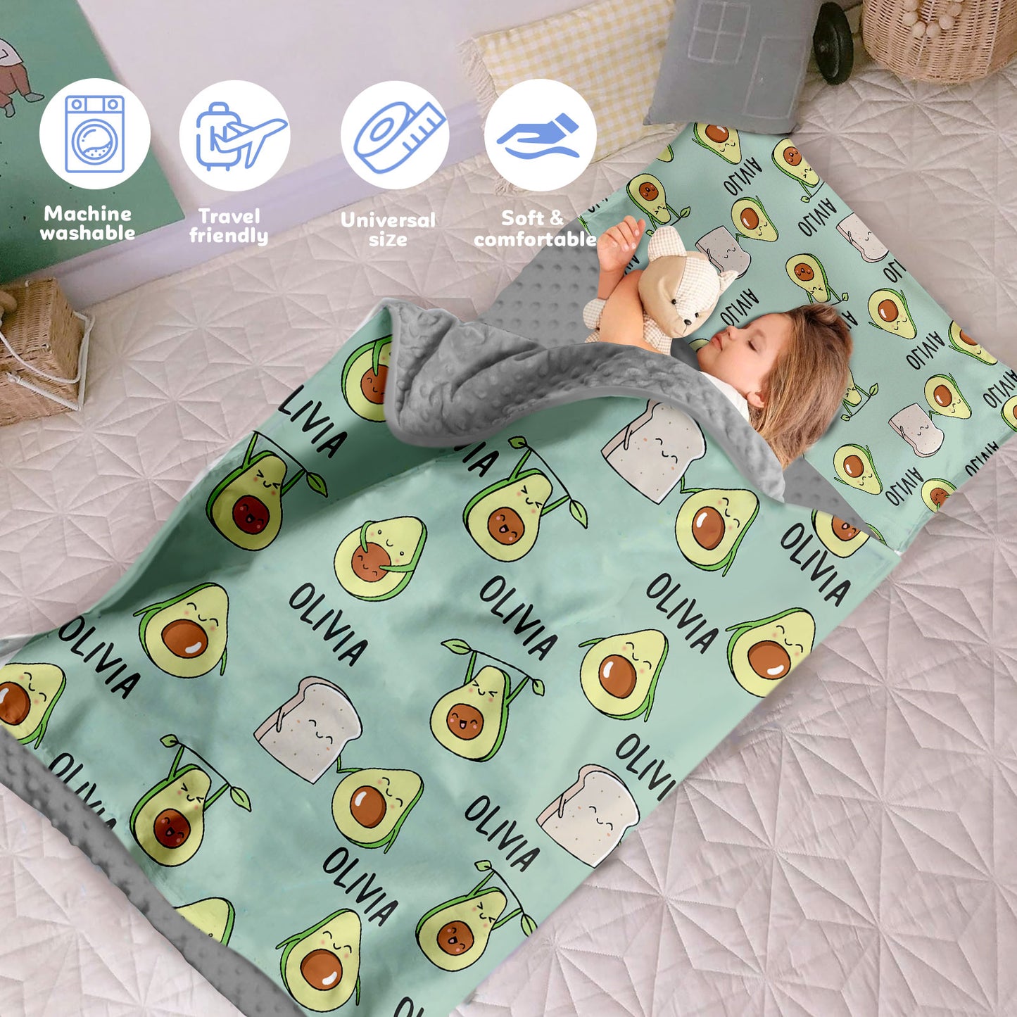 Personalized Nap Mat Avocado 02 Edition