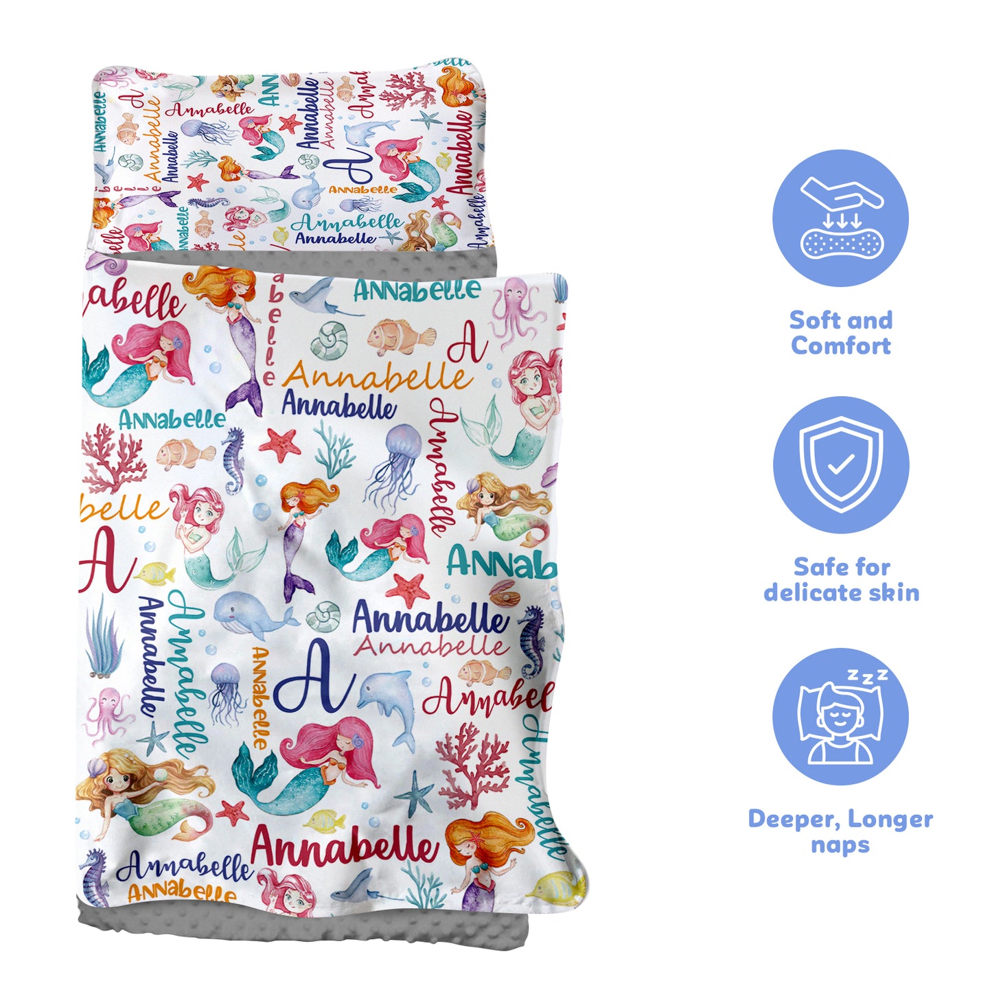 Personalized Nap Mat Mermaid 02 Edition