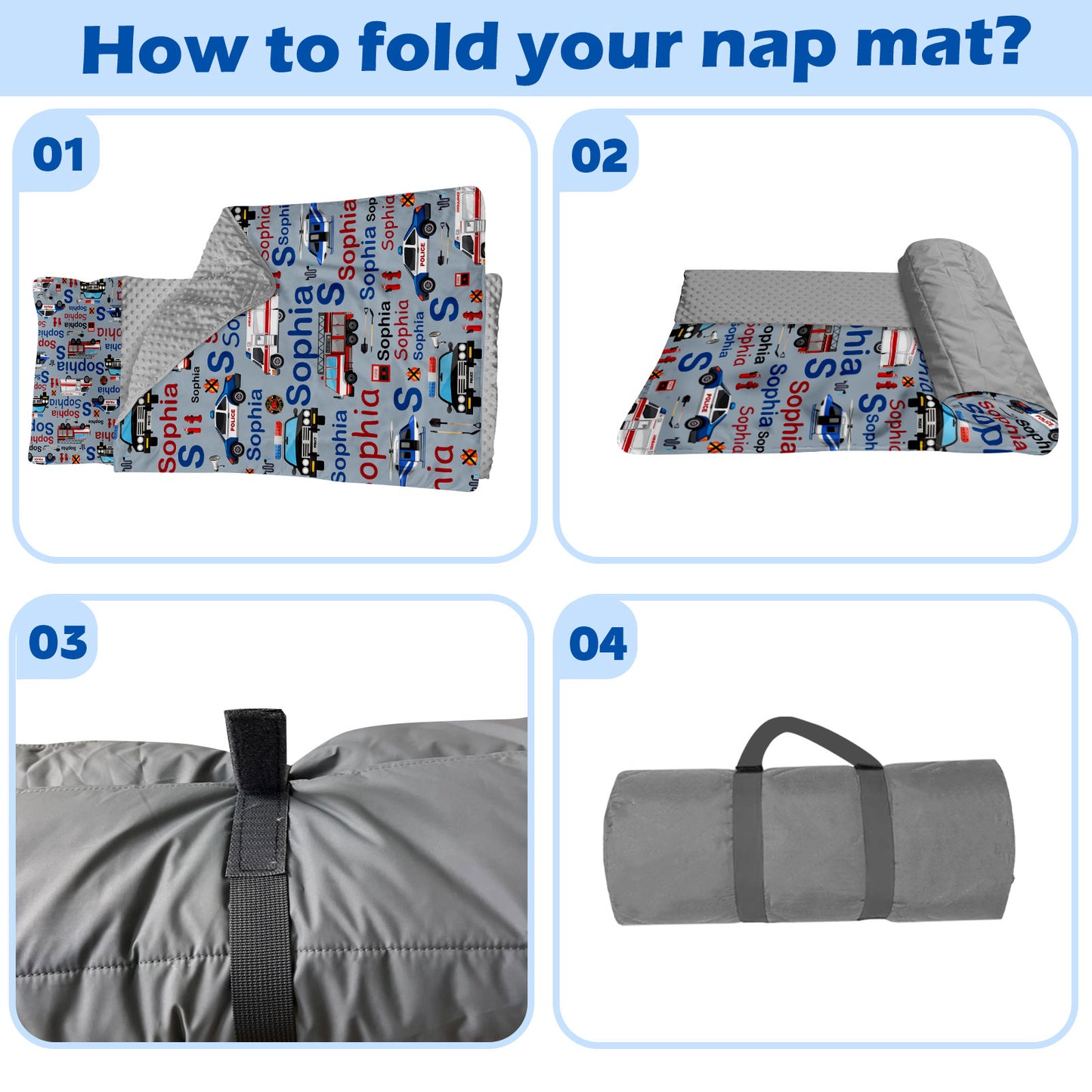 Personalized Nap Mat Transportation 14 Edition