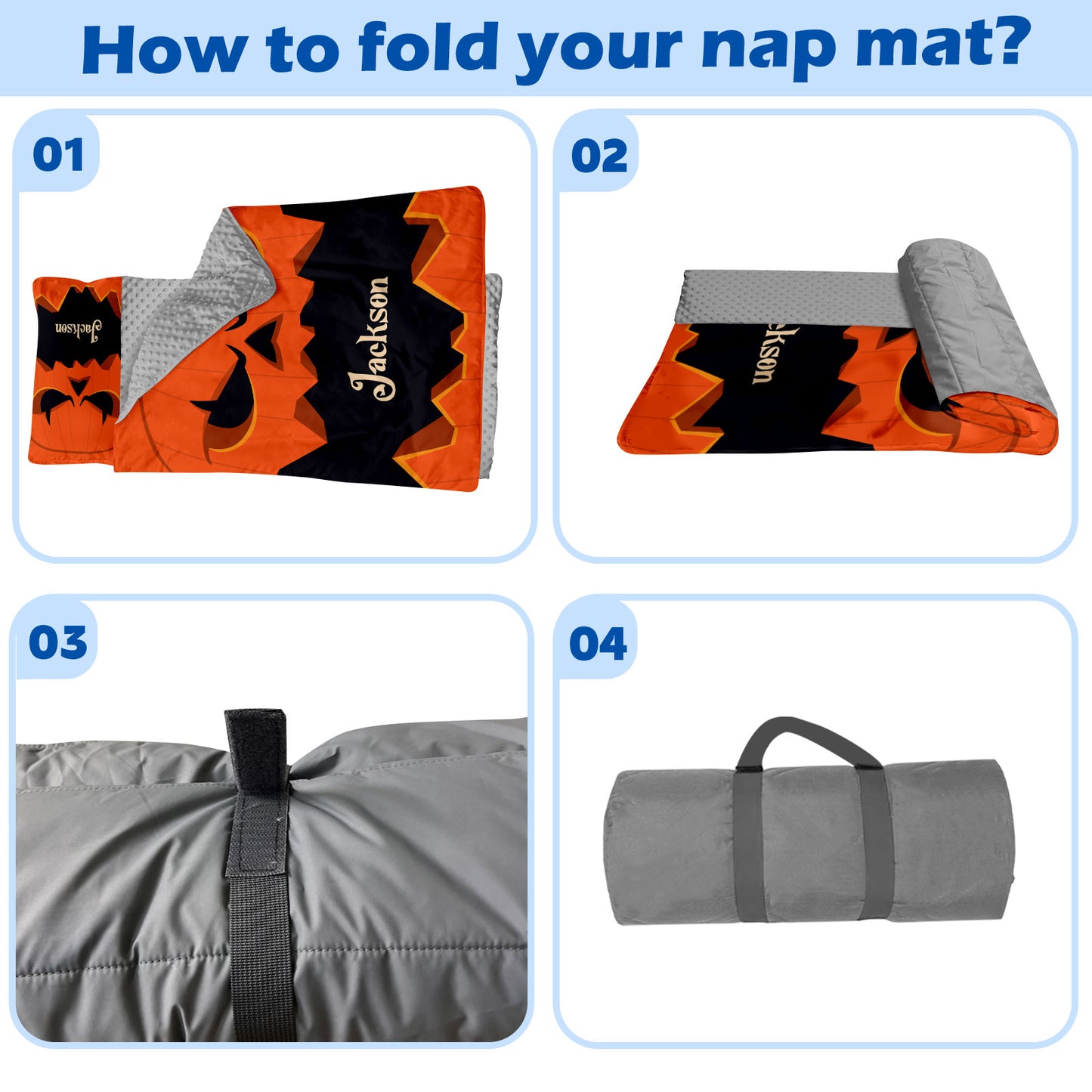 Personalized Nap Mat Halloween Monster Edition