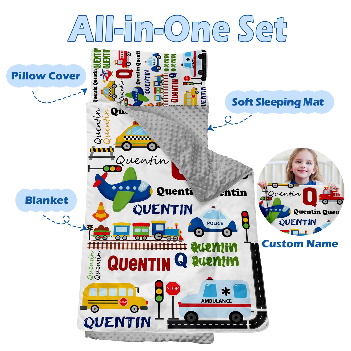 Personalized Nap Mat Transportation 16 Edition