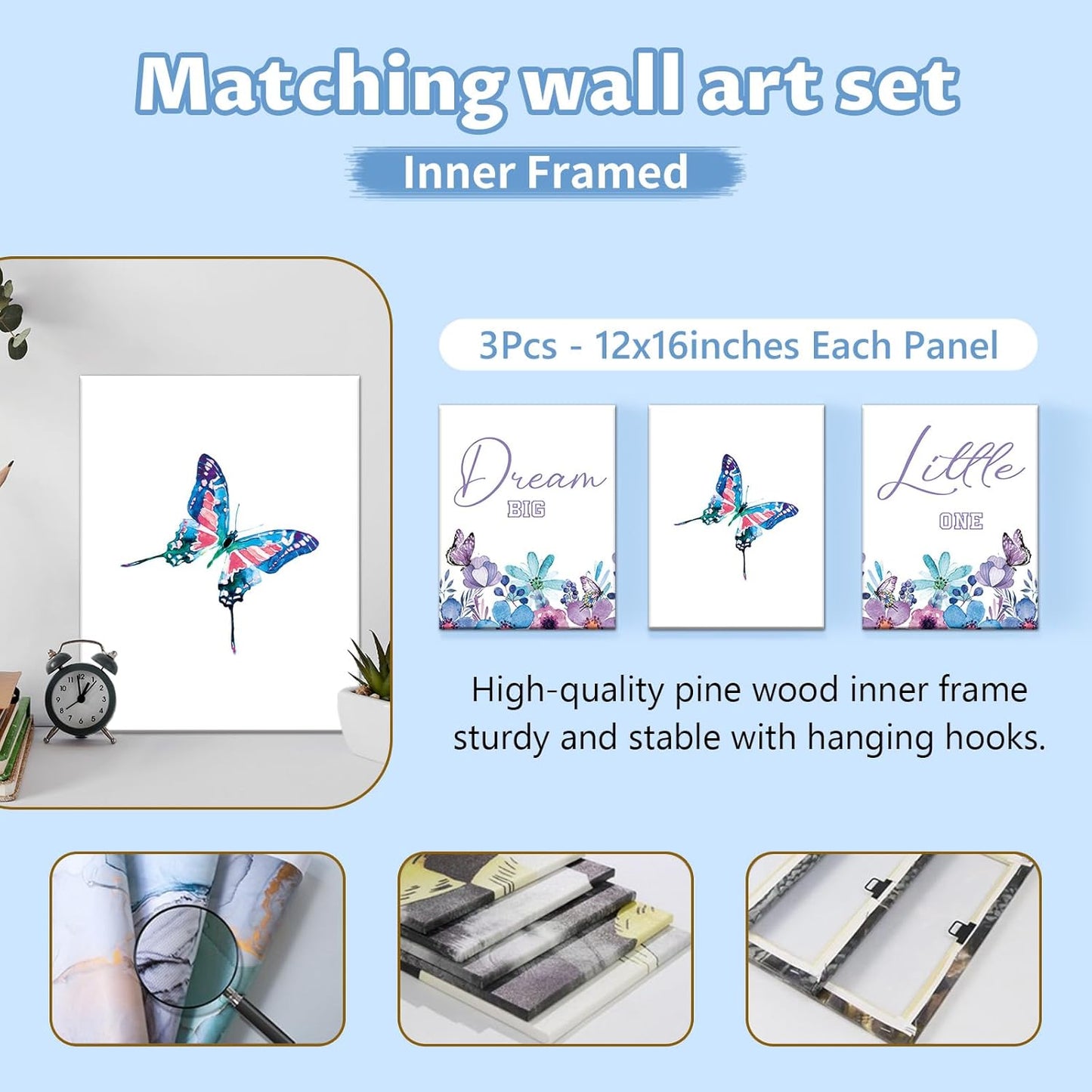 Butterfly Purple Crib Bedding Set