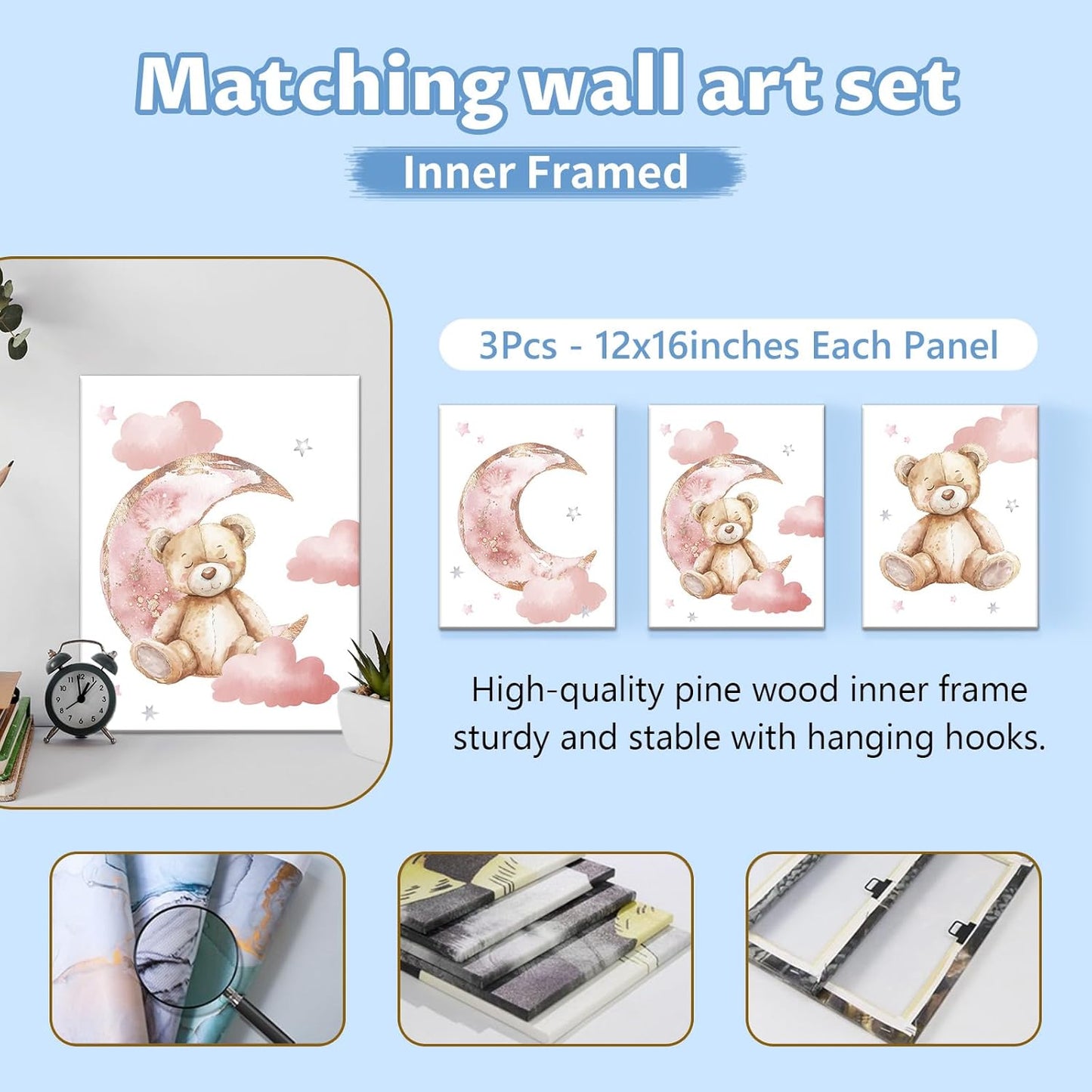 Pink Bear Crib Bedding Set