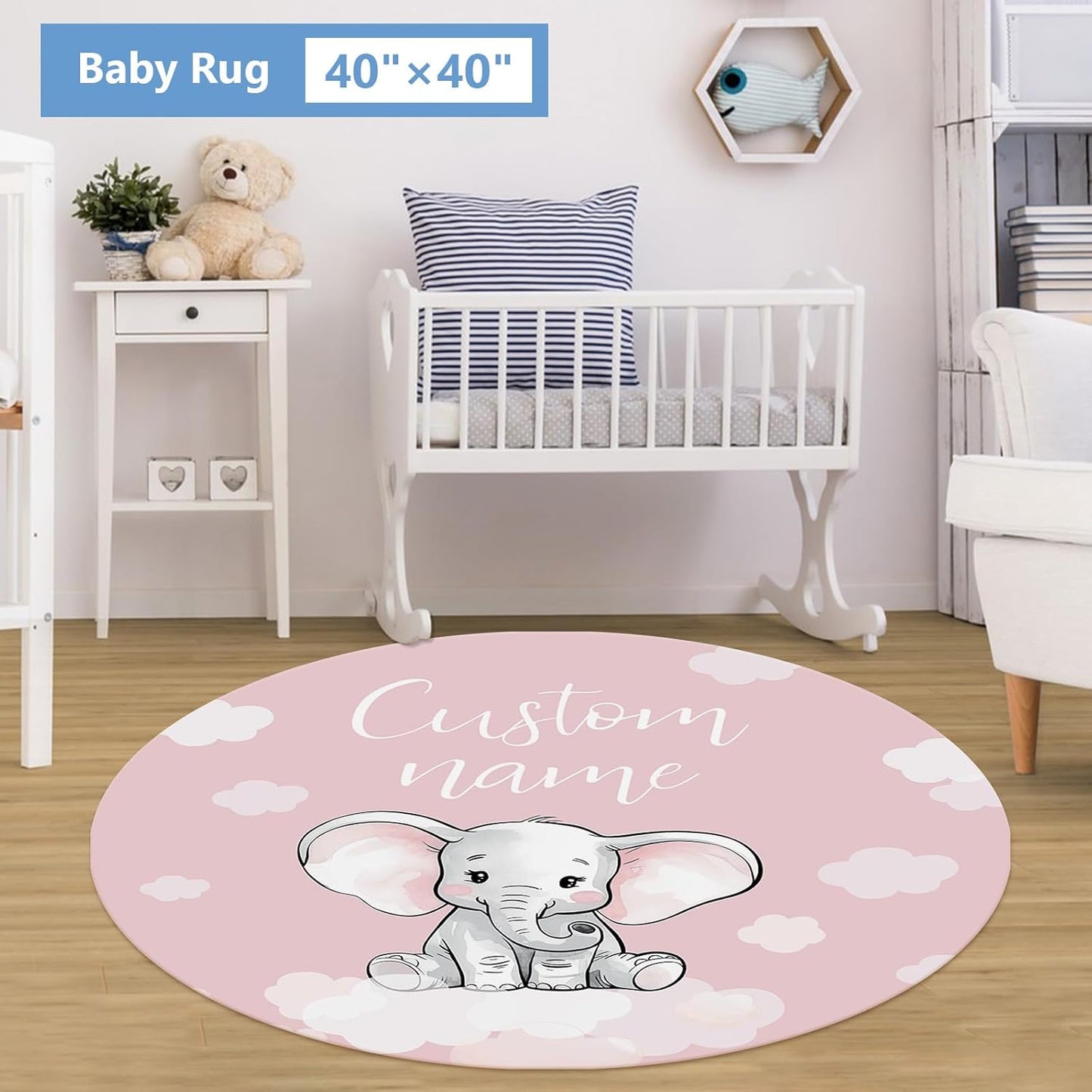 Elephant Pink Crib Bedding Set