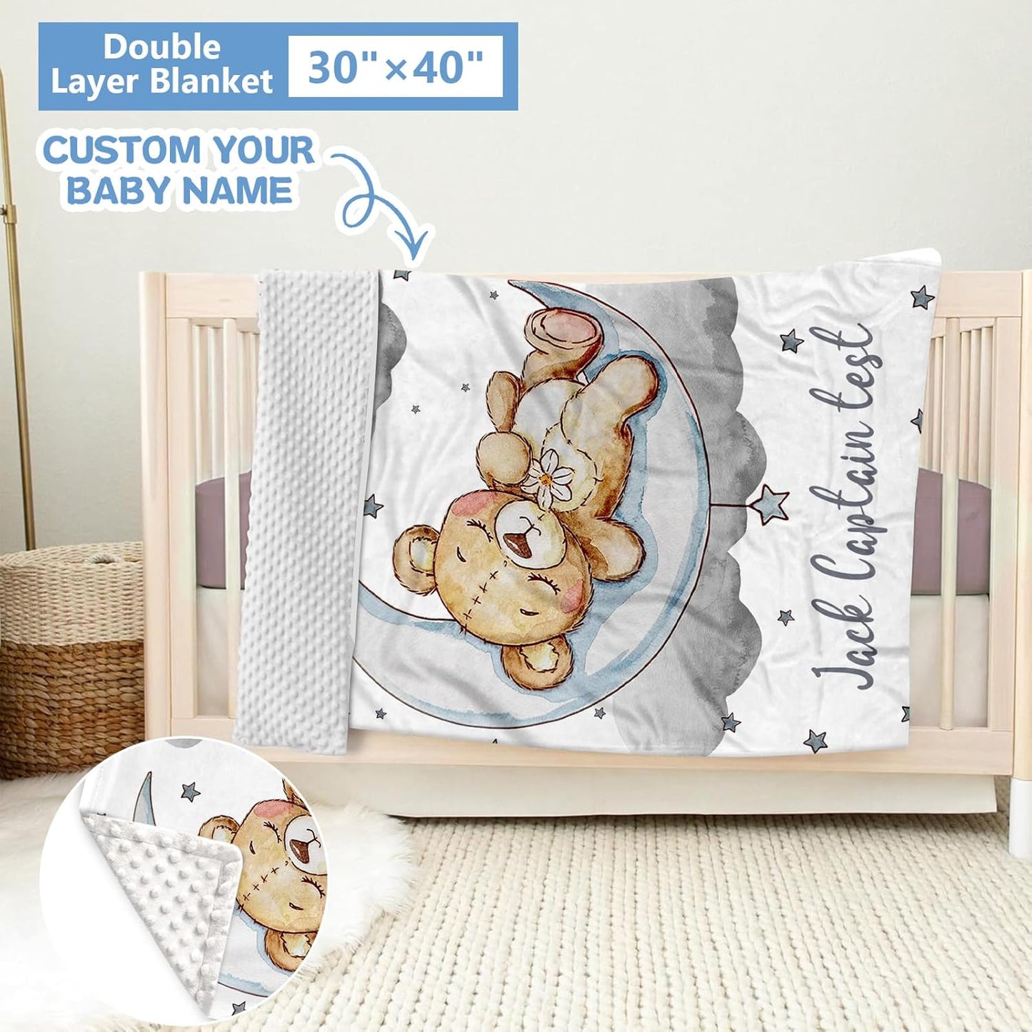 Bear Gray Crib Bedding Set