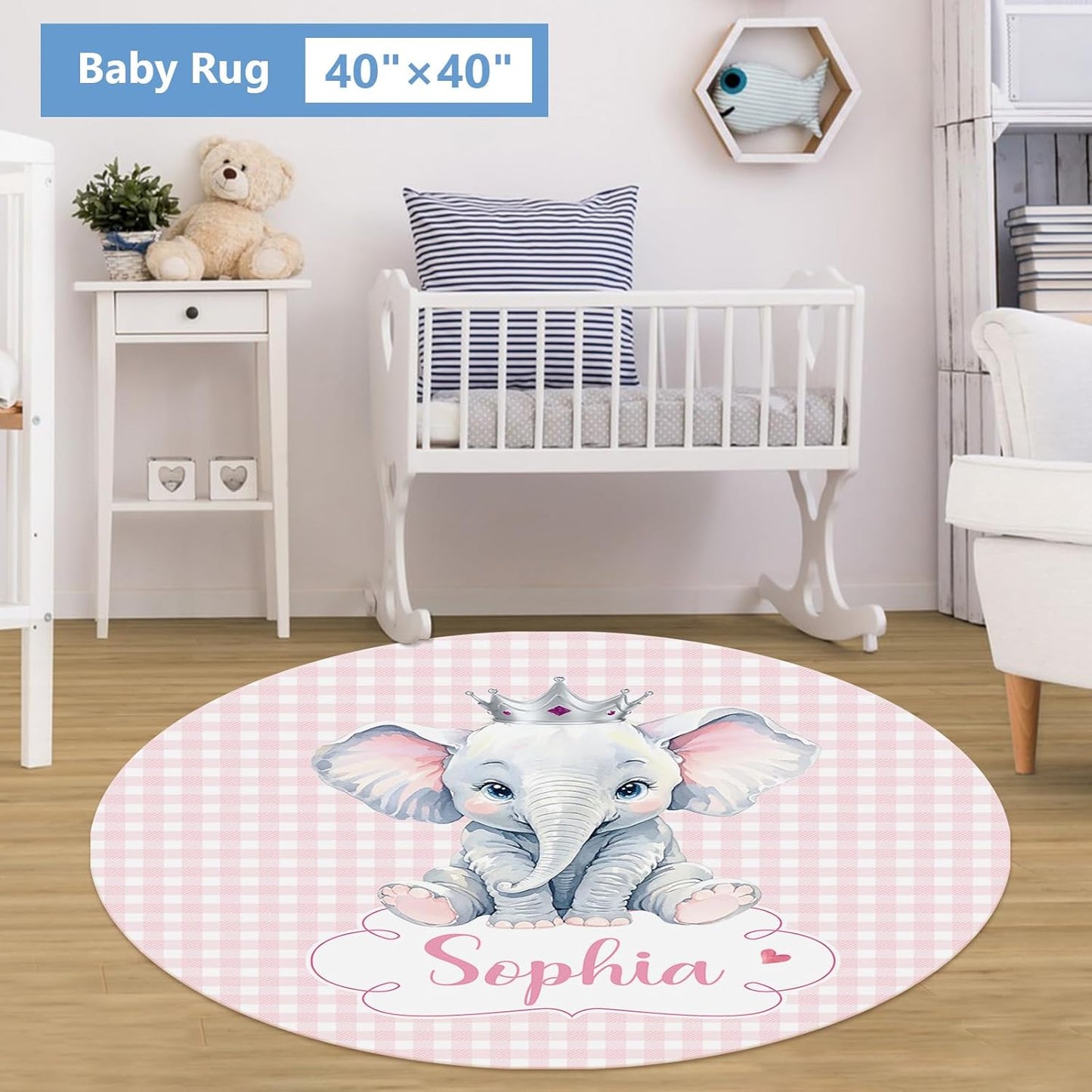 Elephant Pink Heart Crib Bedding Set