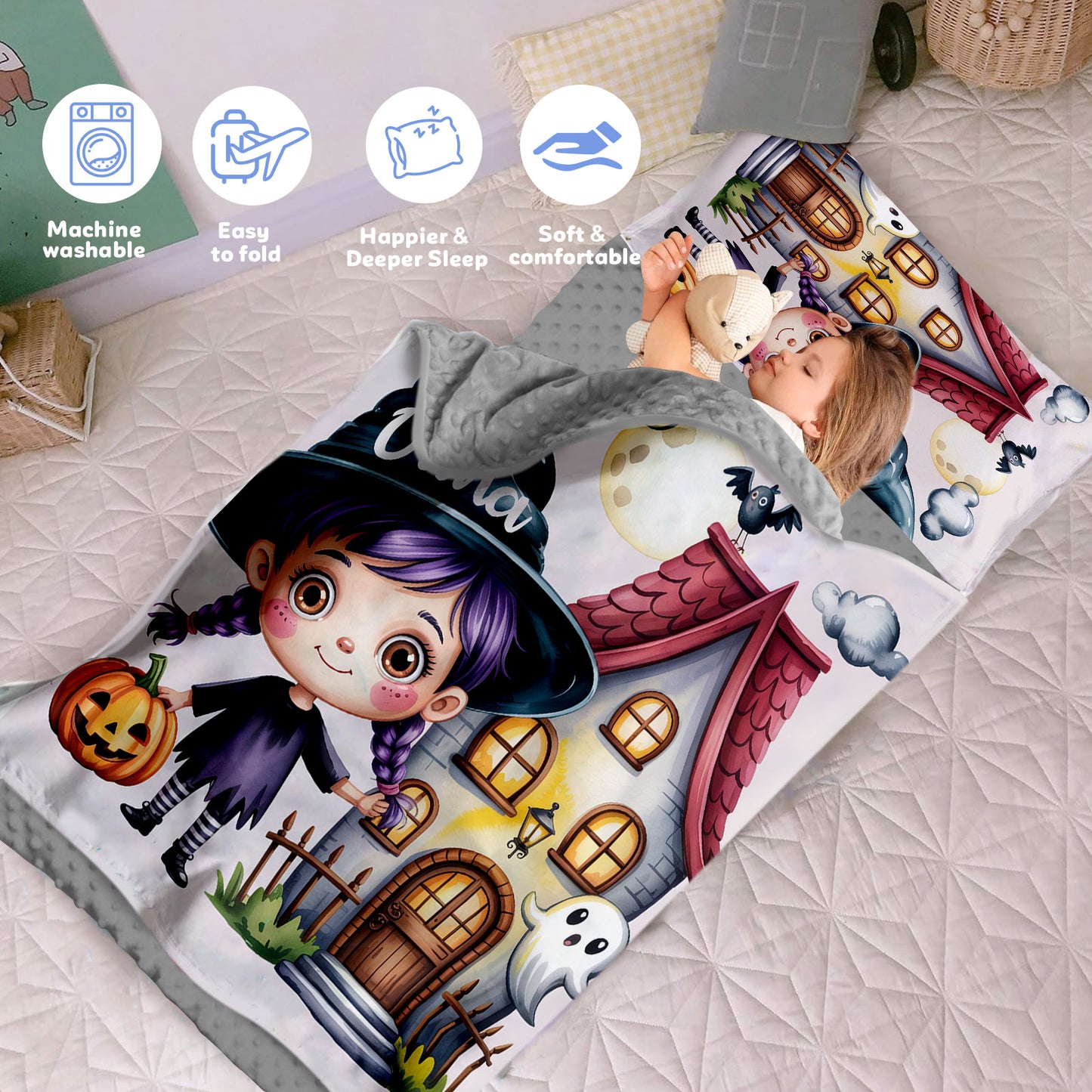 Personalized Nap Mat Halloween 02 Edition
