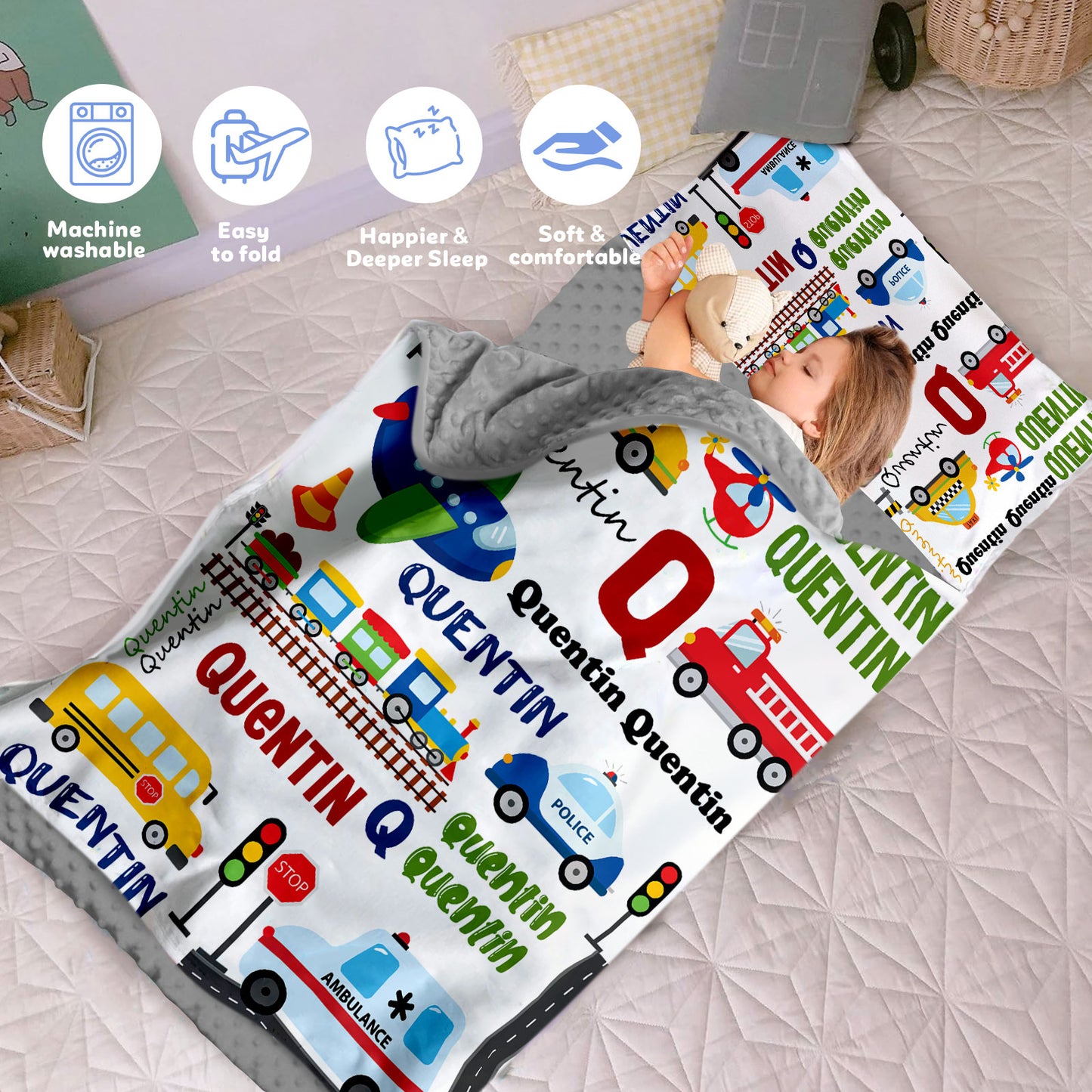 Personalized Nap Mat Transportation 16 Edition