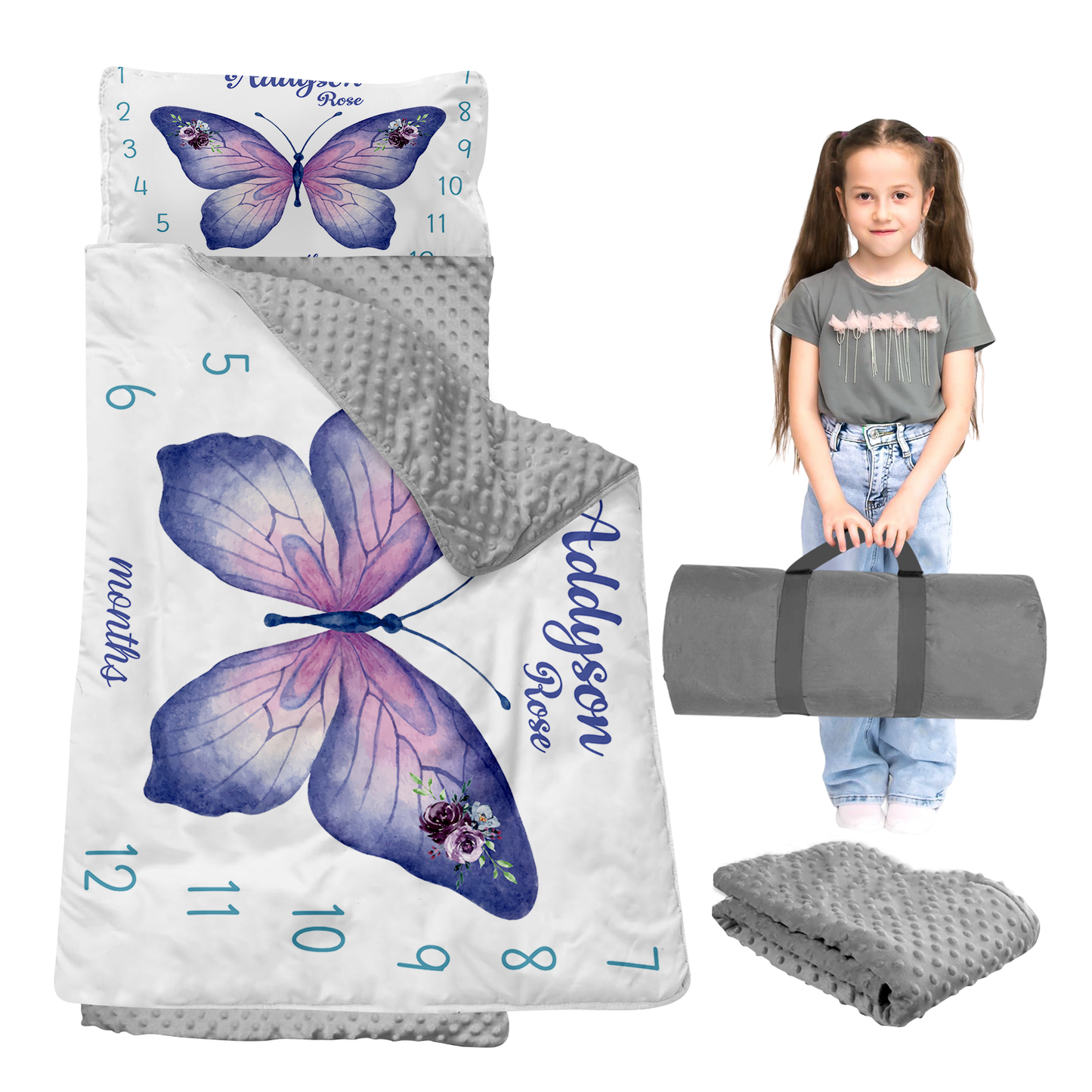 Personalized Nap Mat Butterfly Edition