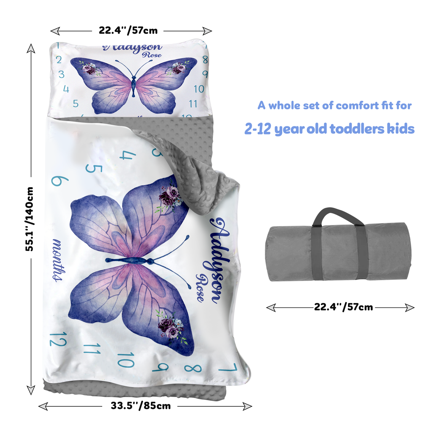 Personalized Nap Mat Butterfly Edition