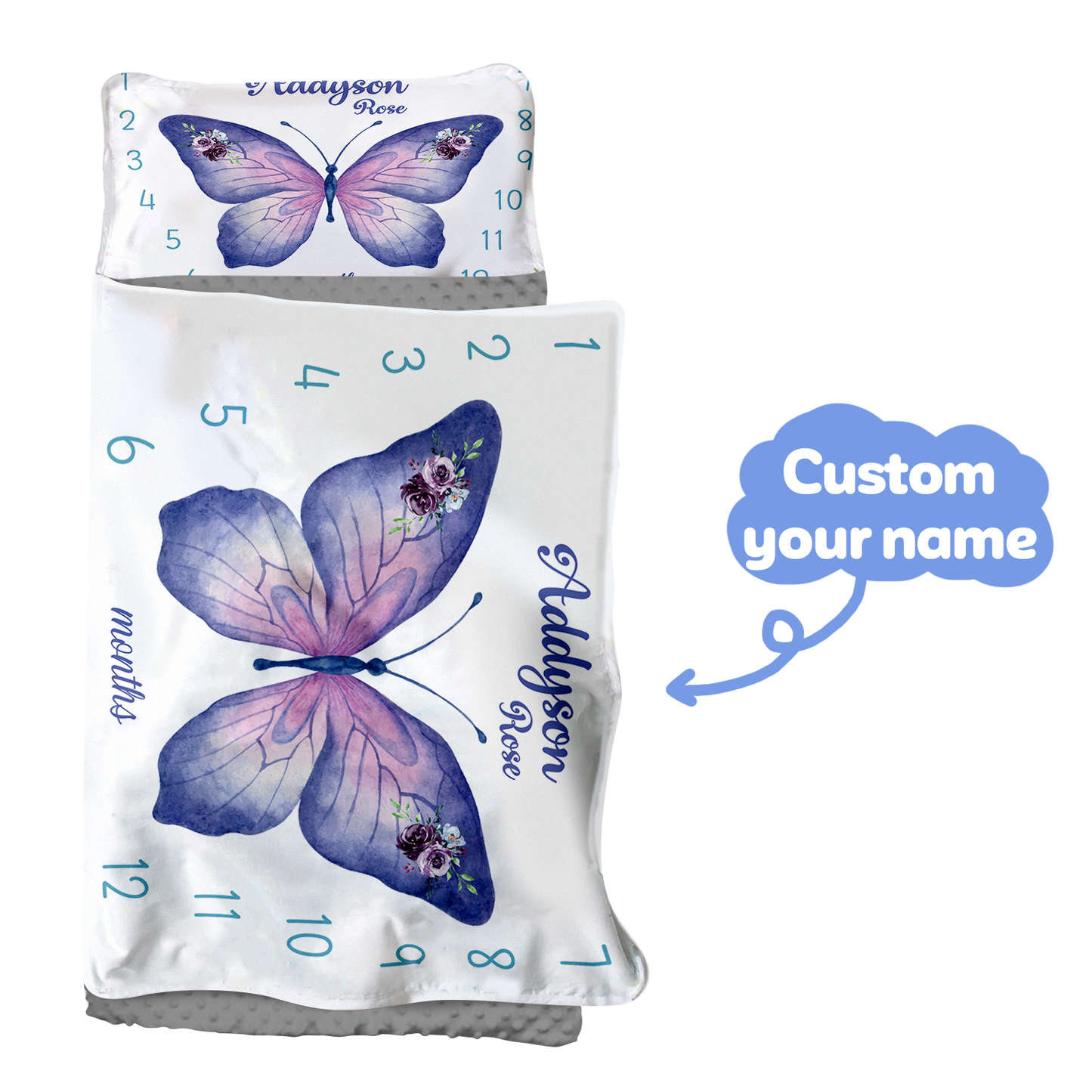 Personalized Nap Mat Butterfly Edition