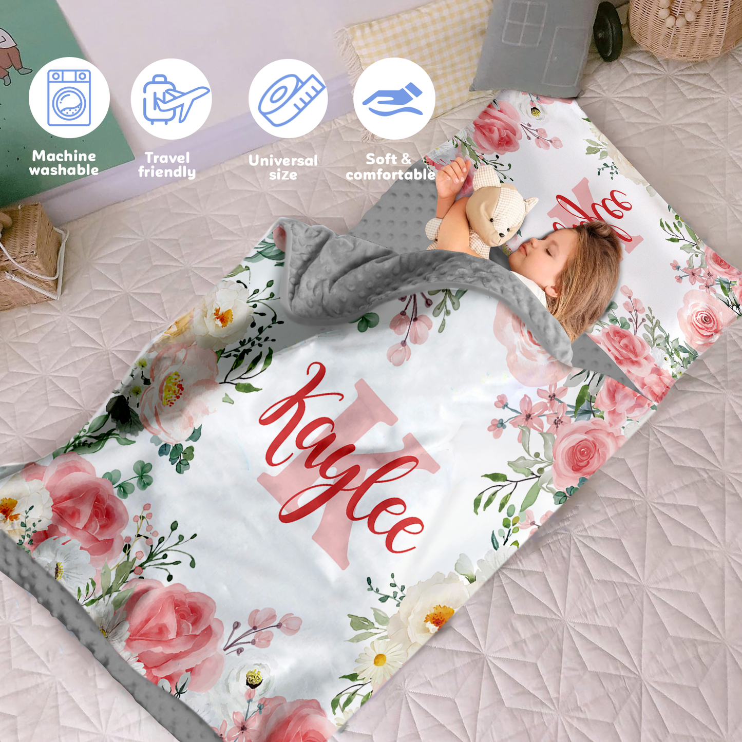 Personalized Nap Mat Floral 02 Edition