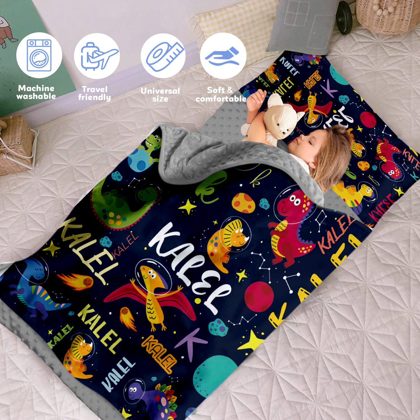Personalized Nap Mat Dinosaur 06 Edition