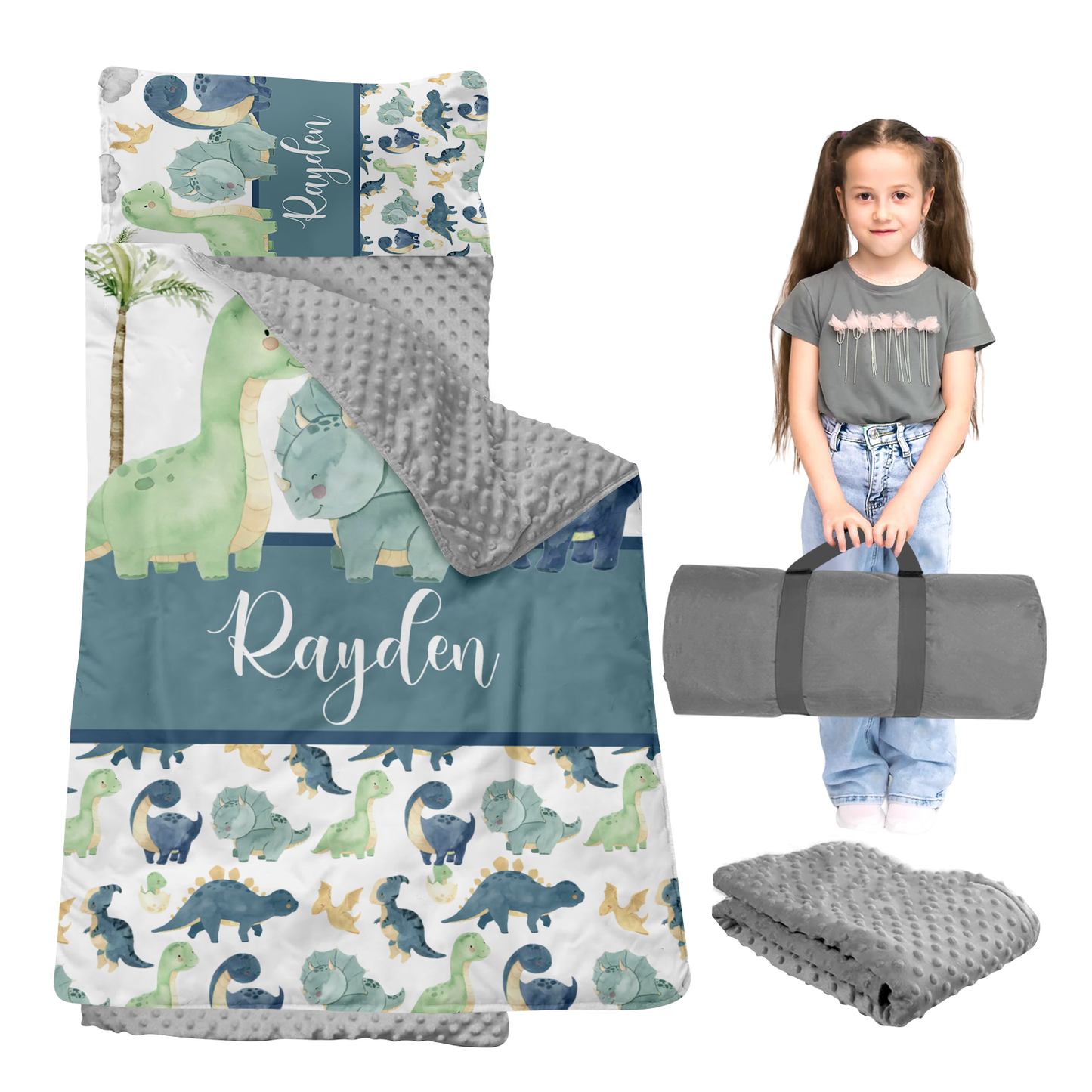 Personalized Nap Mat Dinosaur 04 Edition