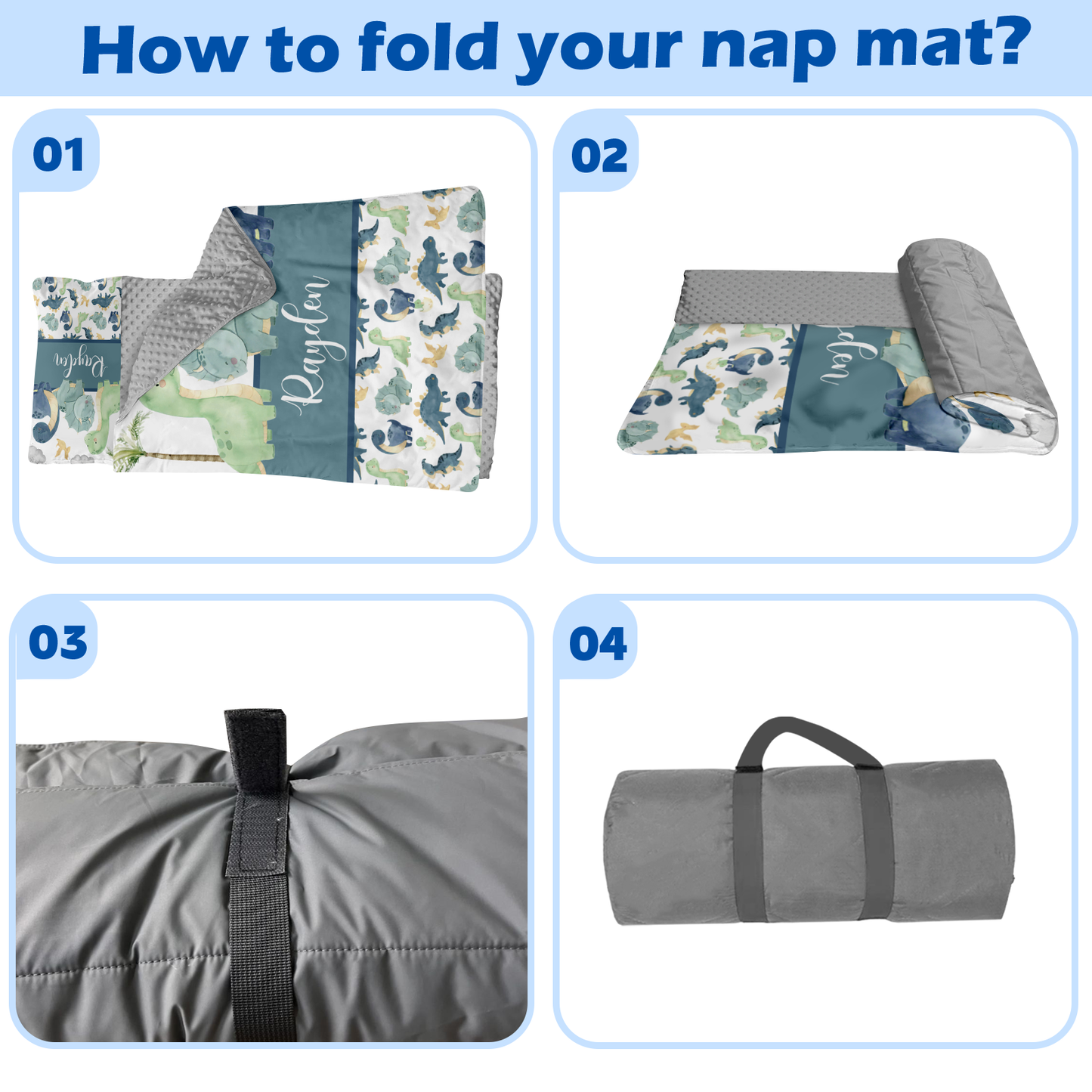 Personalized Nap Mat Dinosaur 04 Edition
