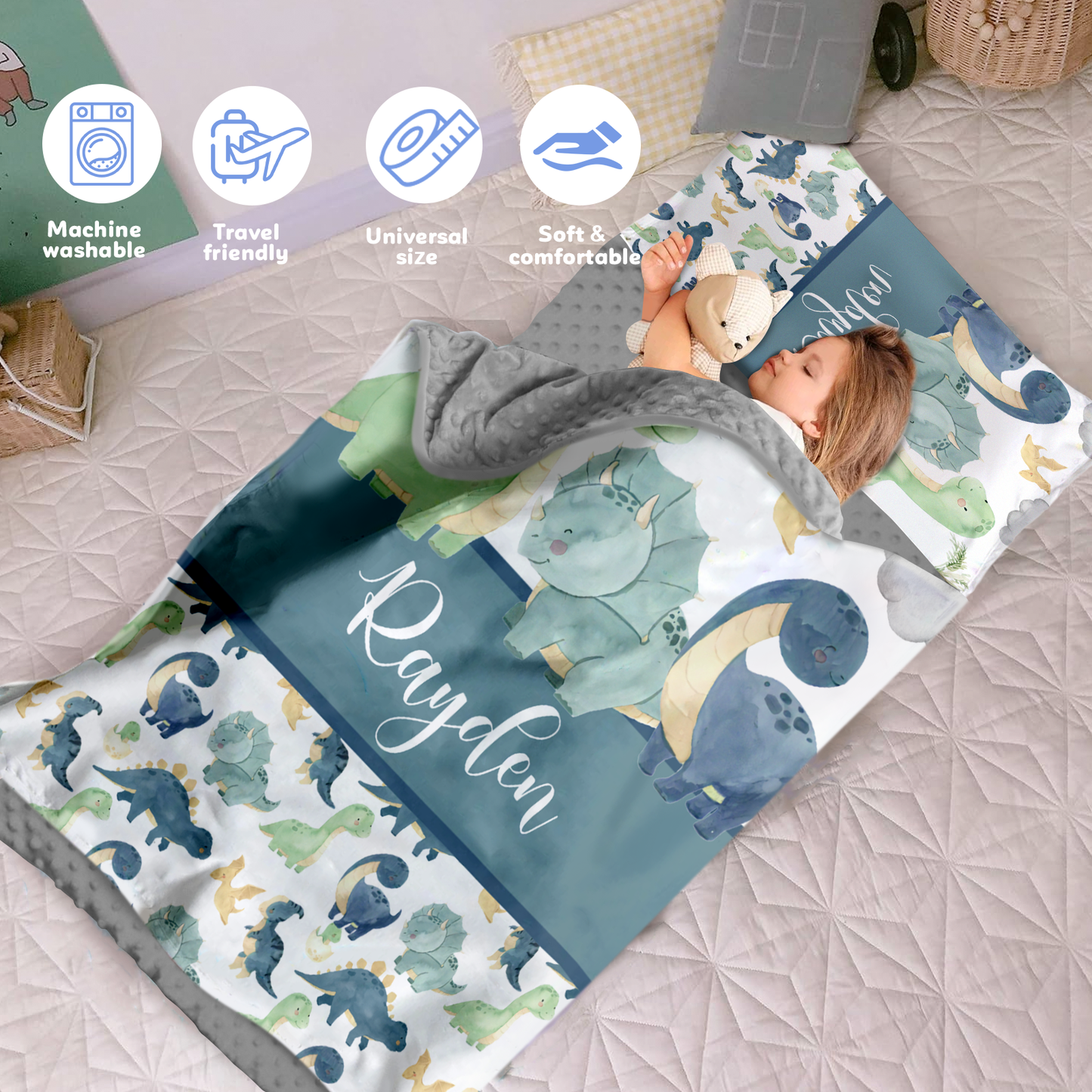 Personalized Nap Mat Dinosaur 04 Edition