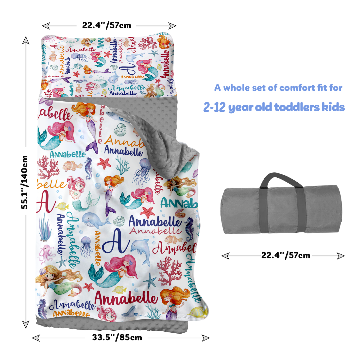 Personalized Nap Mat Mermaid 02 Edition
