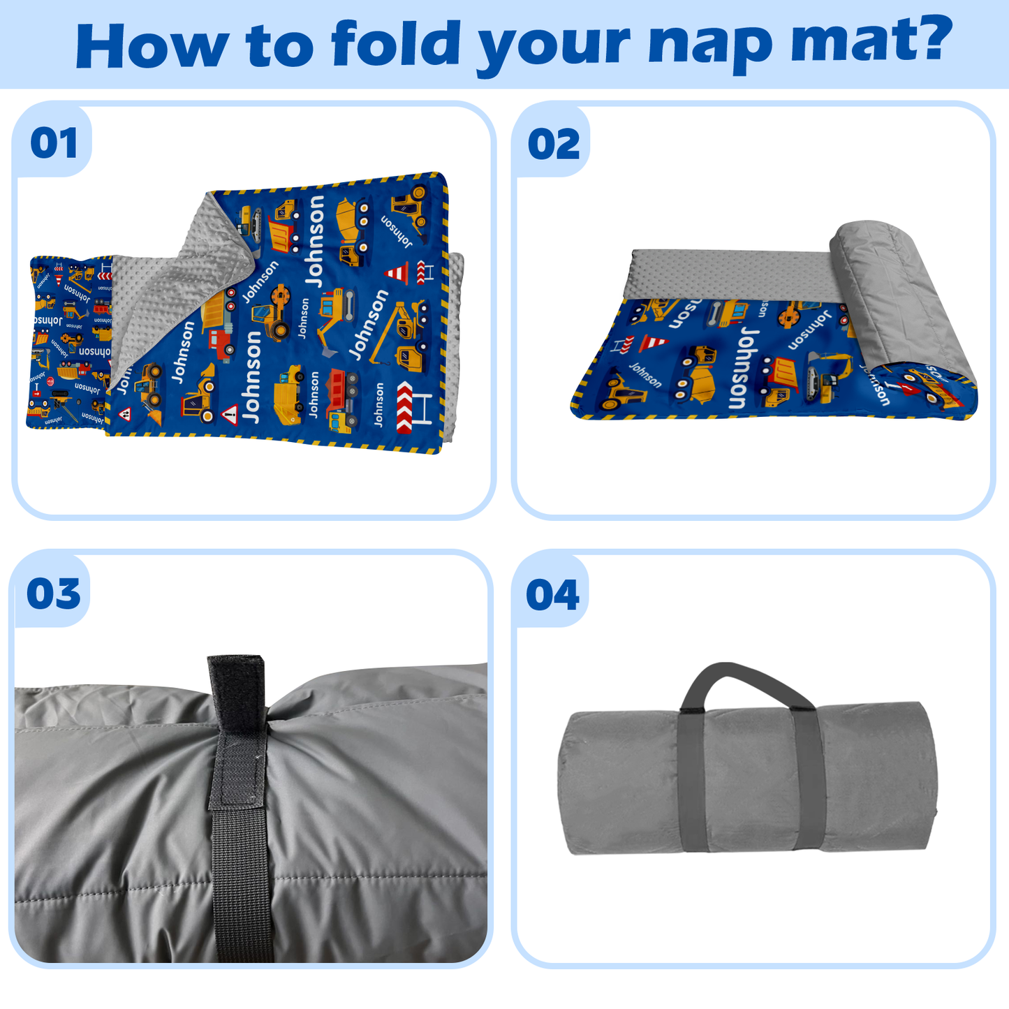 Personalized Nap Mat Transportation 03 Edition