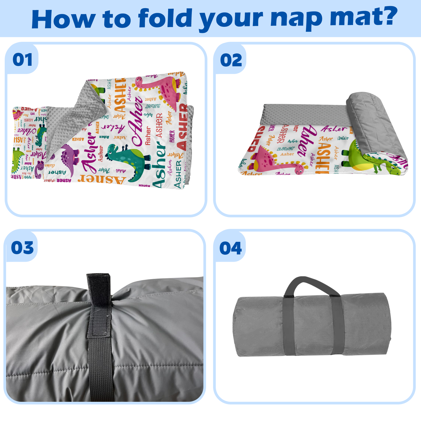 Personalized Nap Mat Dinosaur 05 Edition
