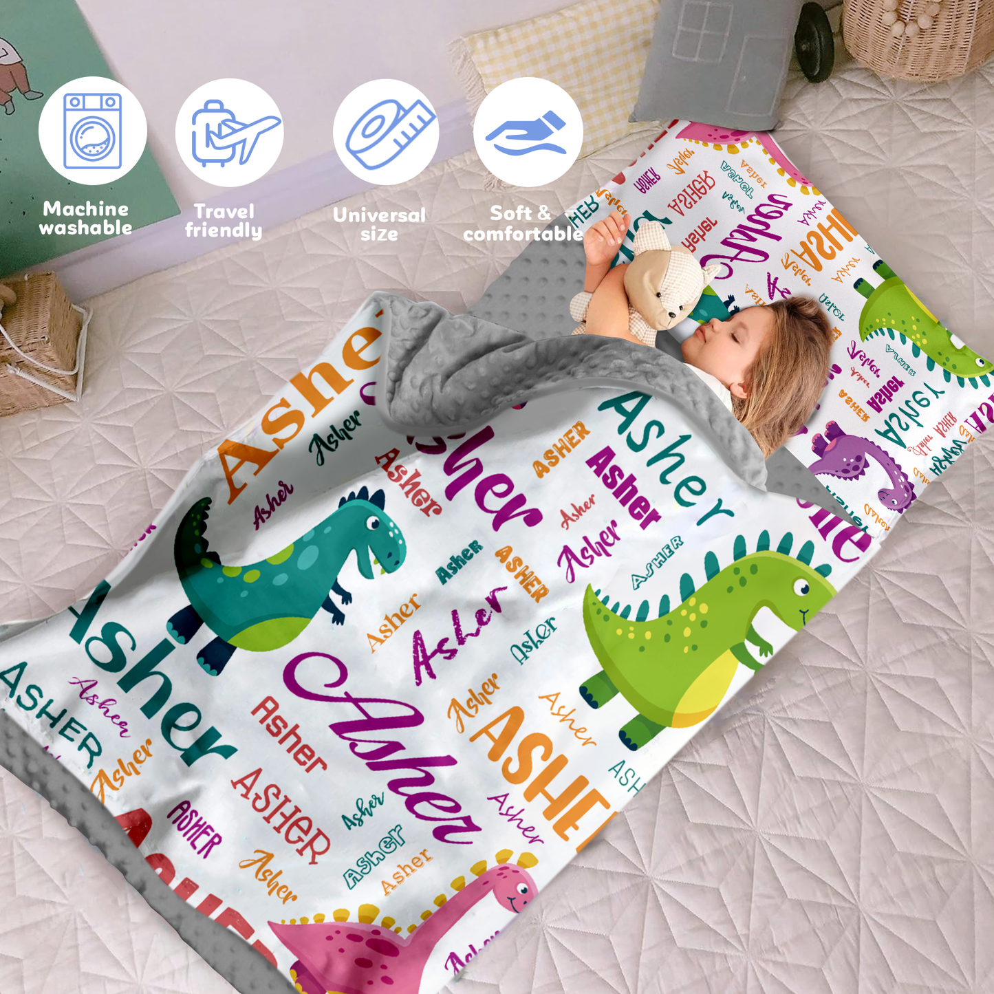 Personalized Nap Mat Dinosaur 05 Edition