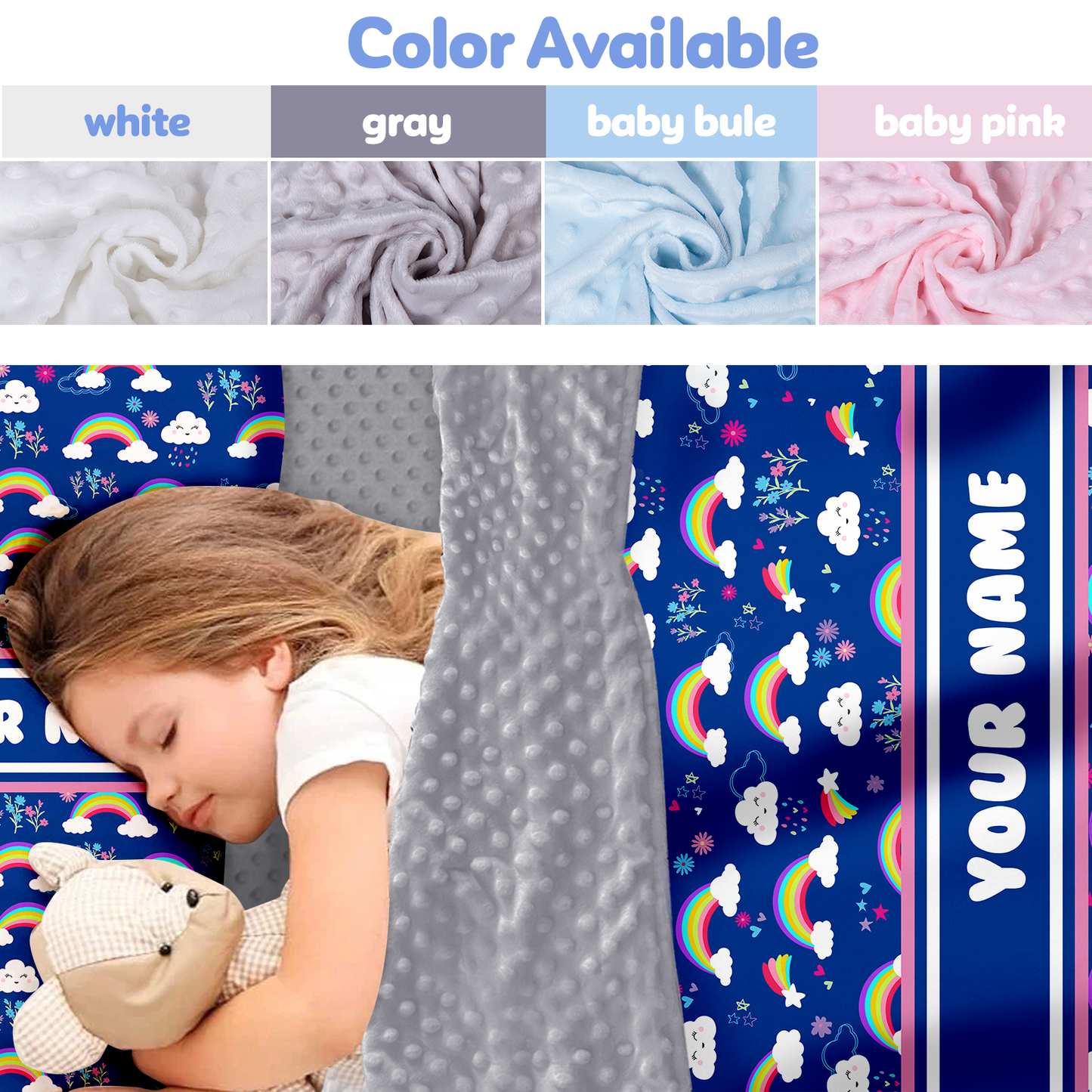 Personalized Nap Mat Rainbow Edition