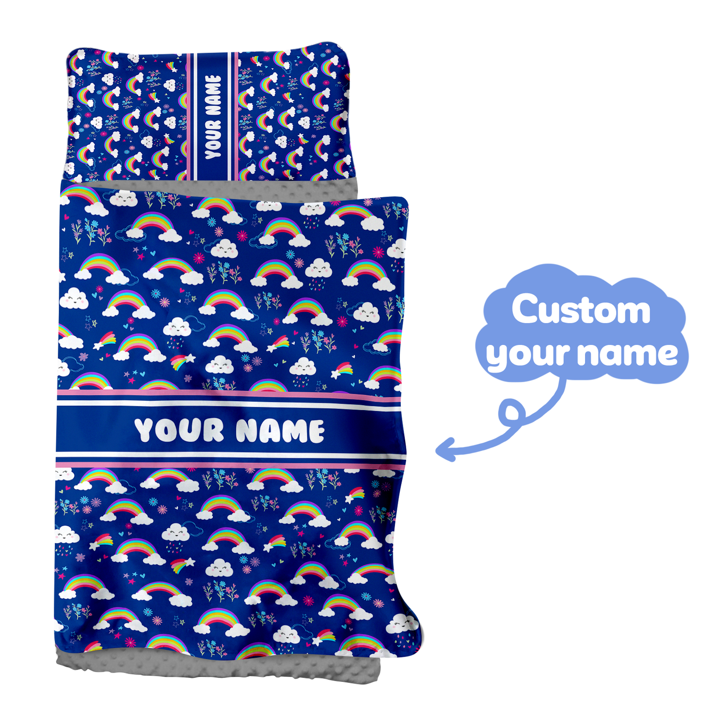 Personalized Nap Mat Rainbow Edition