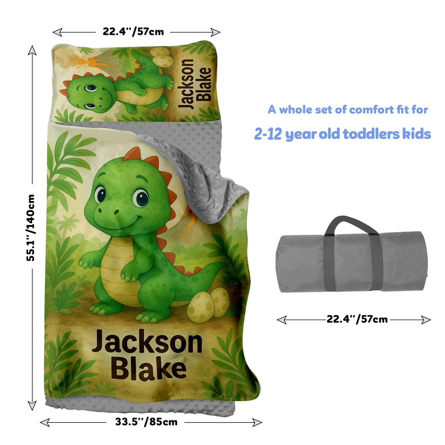 Personalized Nap Mat Dinosaur 02 Edition
