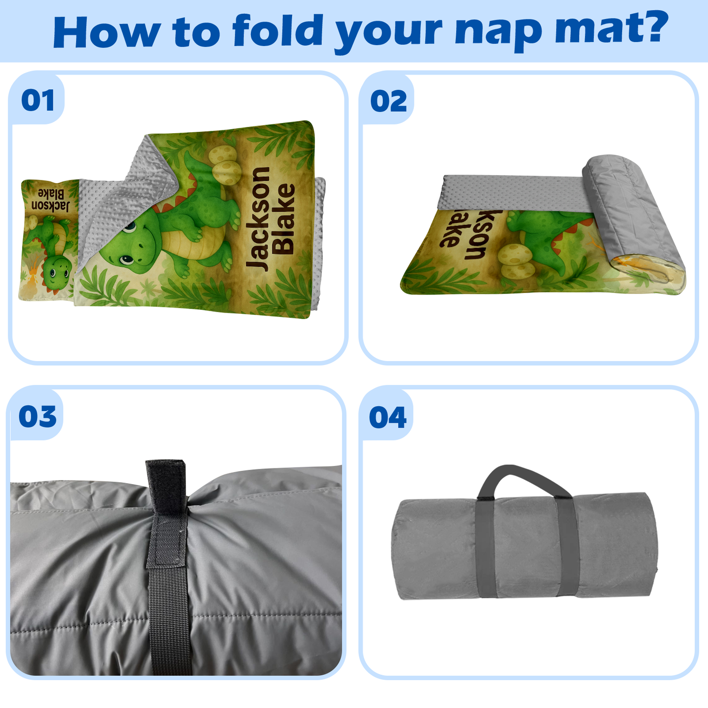 Personalized Nap Mat Dinosaur 02 Edition