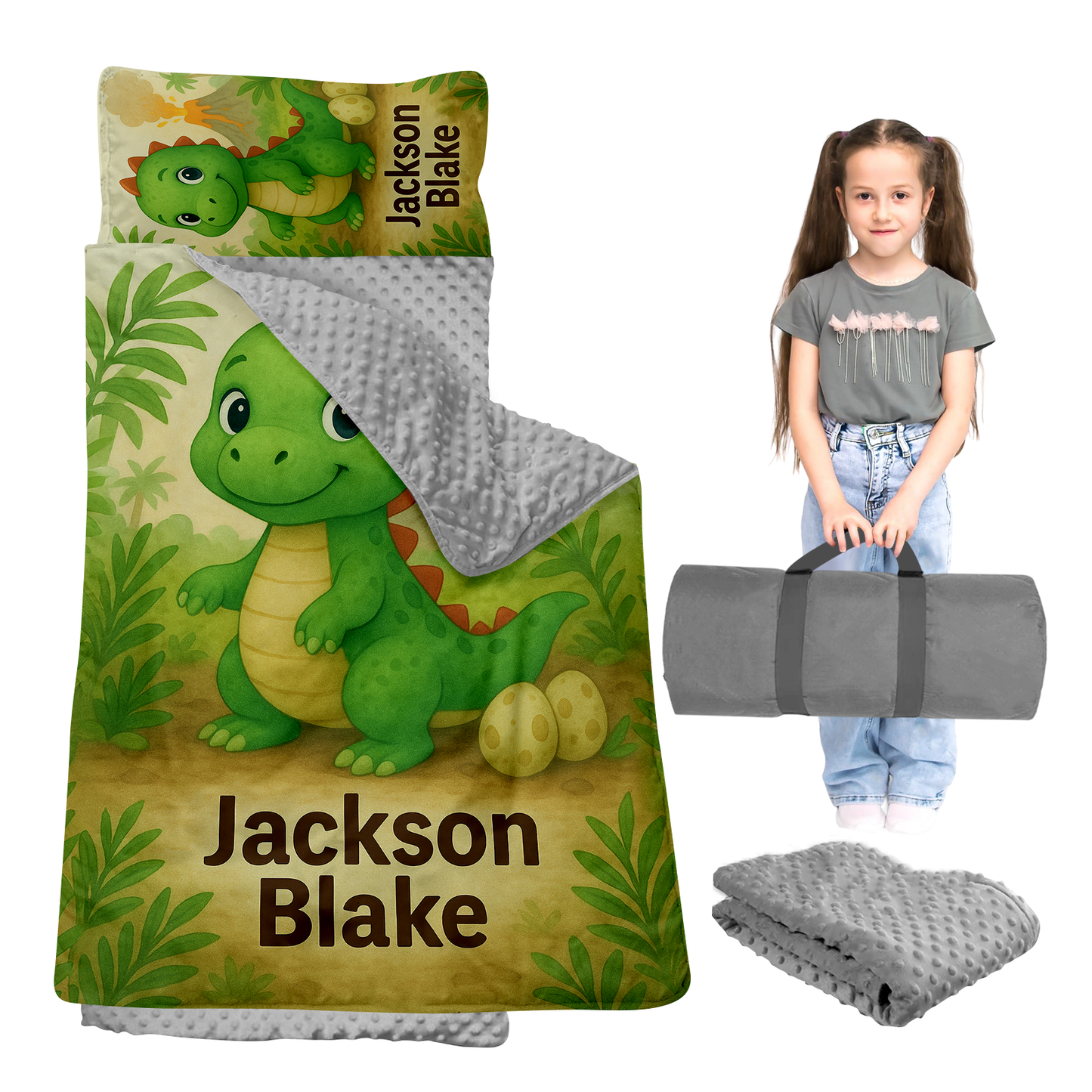 Personalized Nap Mat Dinosaur 02 Edition