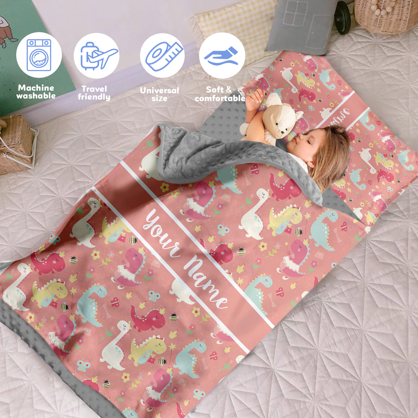 Personalized Nap Mat Dinosaur Edition