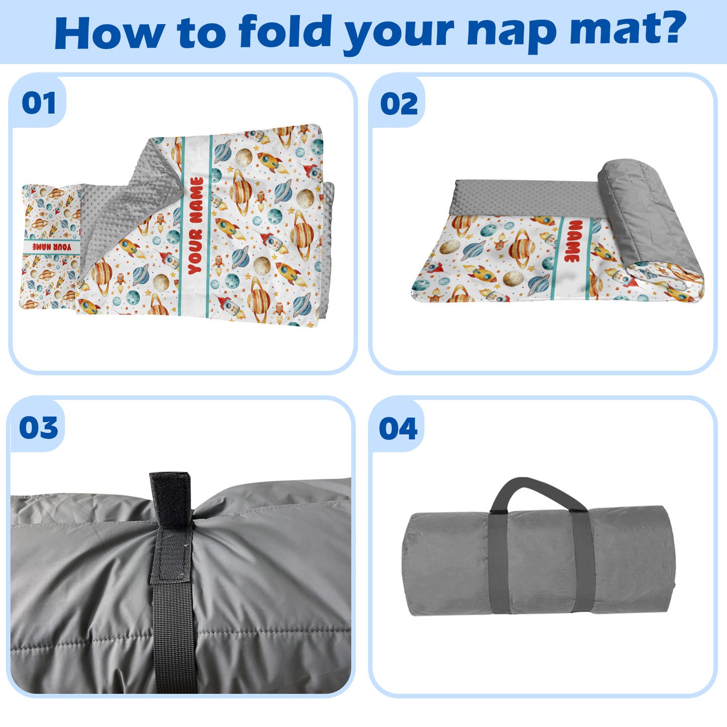 Personalized Nap Mat Space Edition