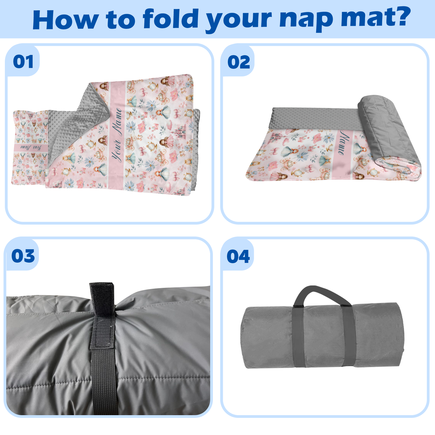 Personalized Nap Mat Princess Edition