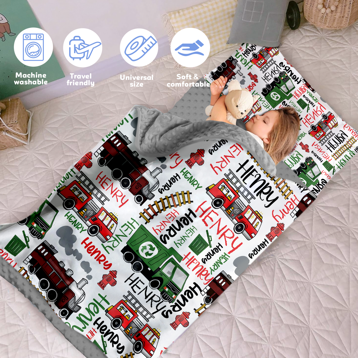 Personalized Nap Mat Transportation 08 Edition