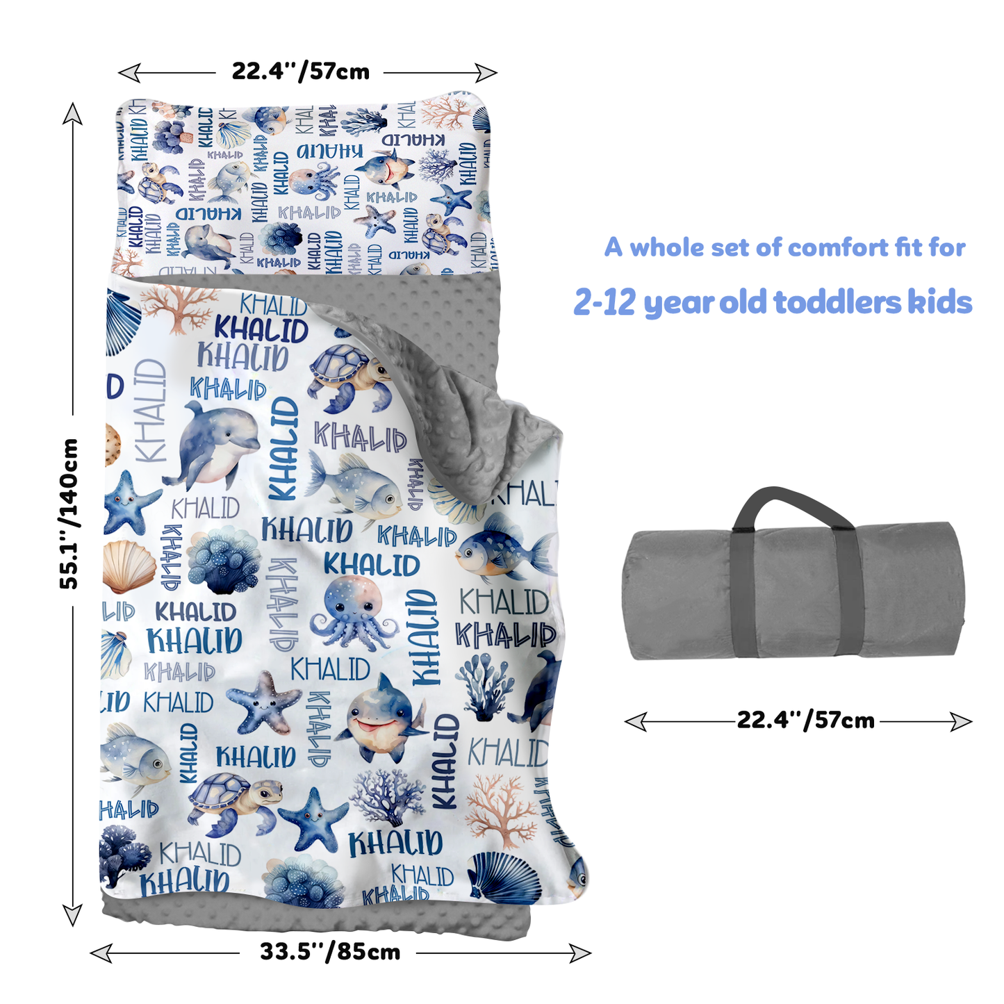 Personalized Nap Mat Ocean Edition