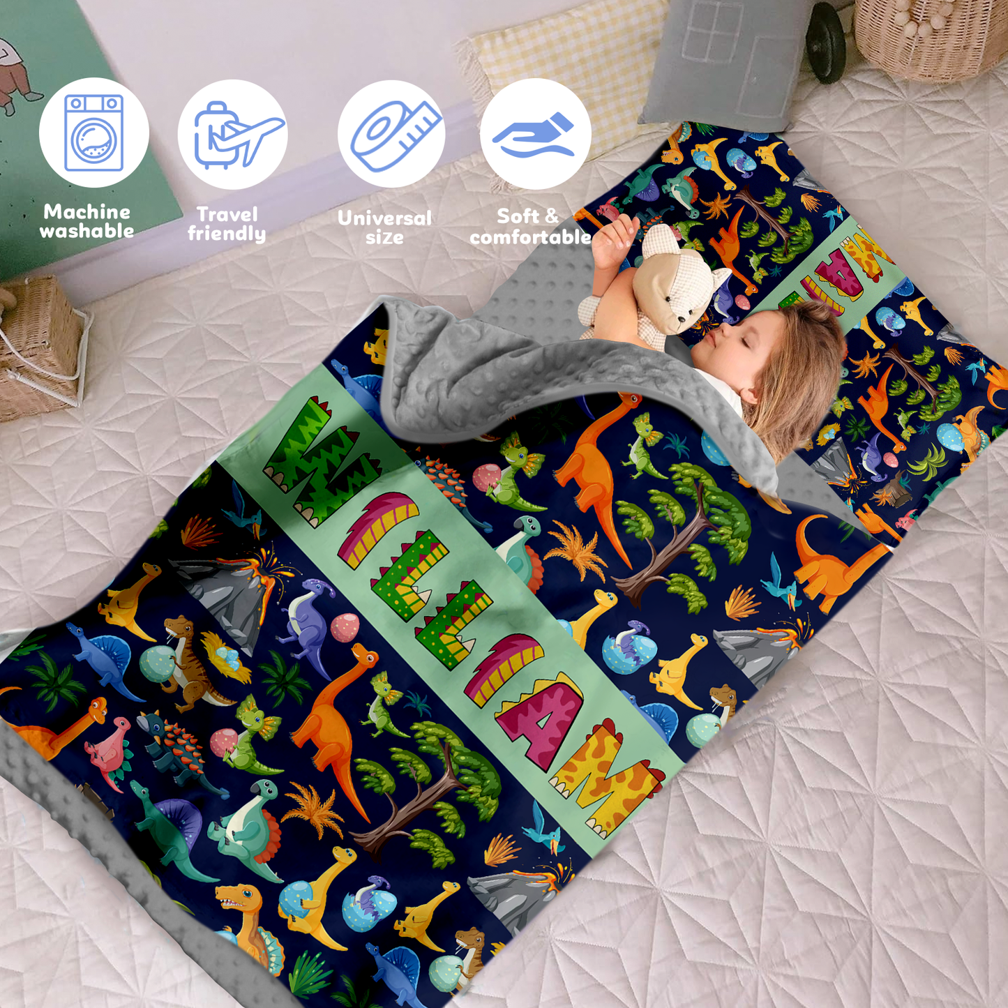 Personalized Nap Mat Dinosaur 03 Edition
