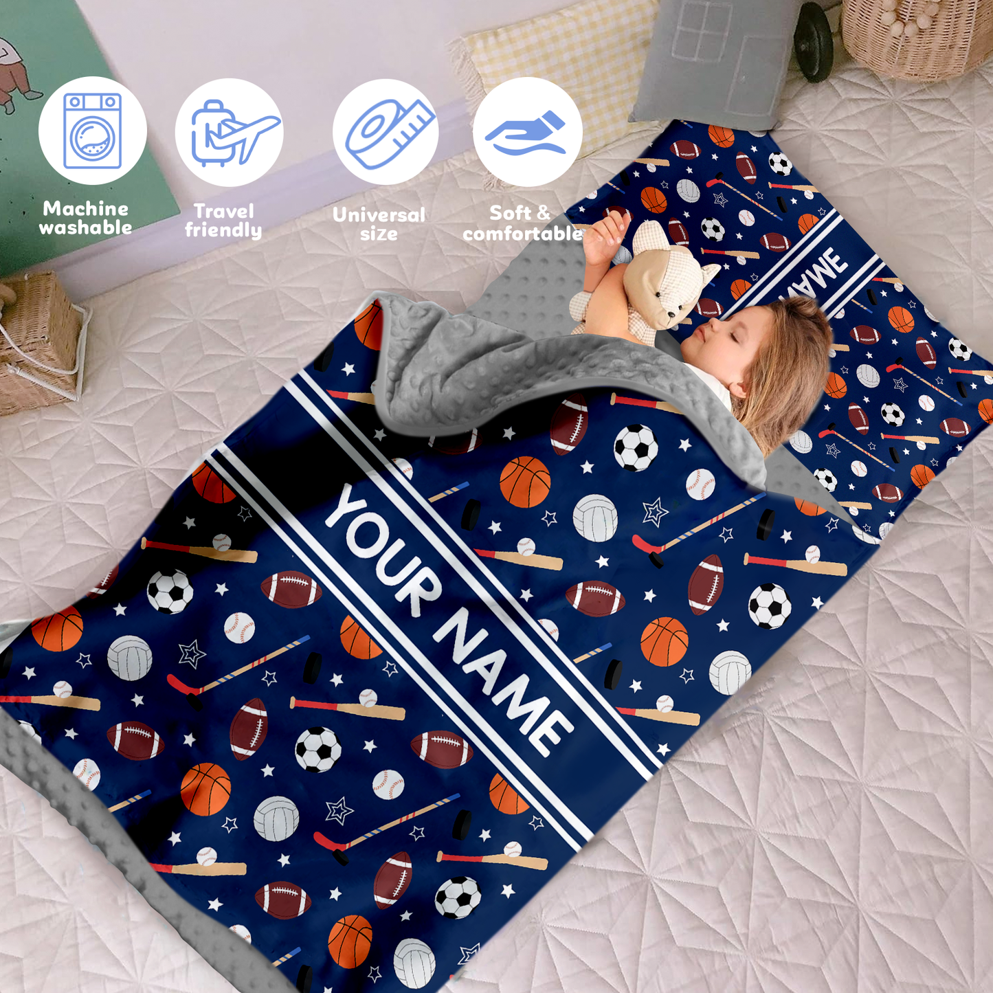 Personalized Nap Mat Sport Edition