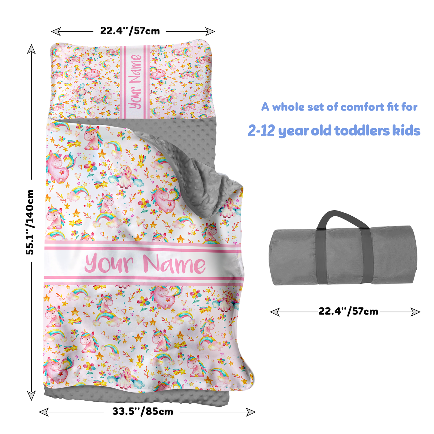Personalized Nap Mat Unicorn Edition