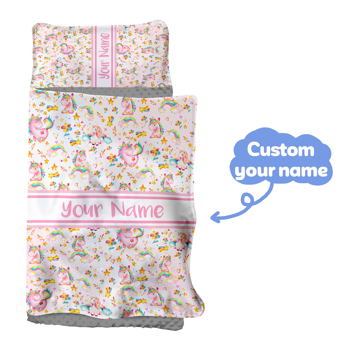 Personalized Nap Mat Unicorn Edition