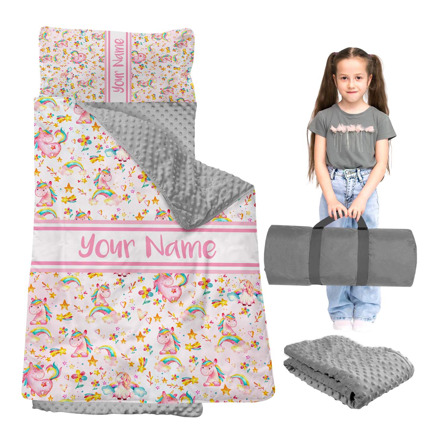 Personalized Nap Mat Unicorn Edition