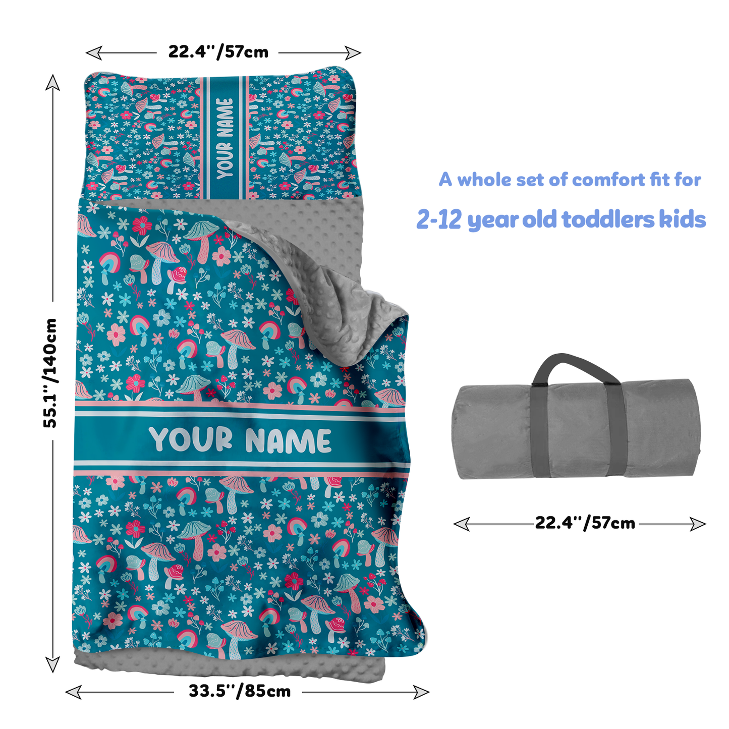 Personalized Nap Mat Mushroom Edition