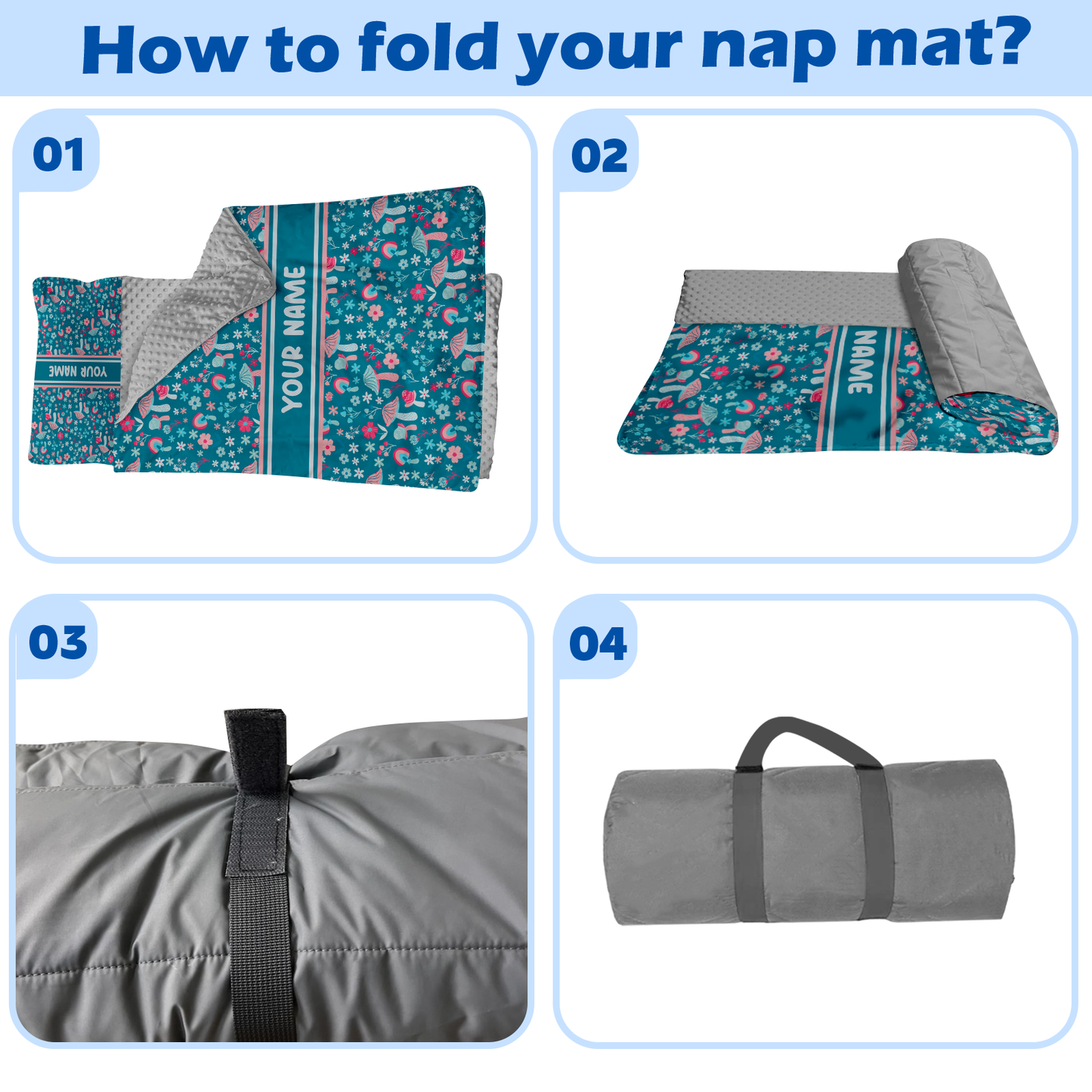 Personalized Nap Mat Mushroom Edition