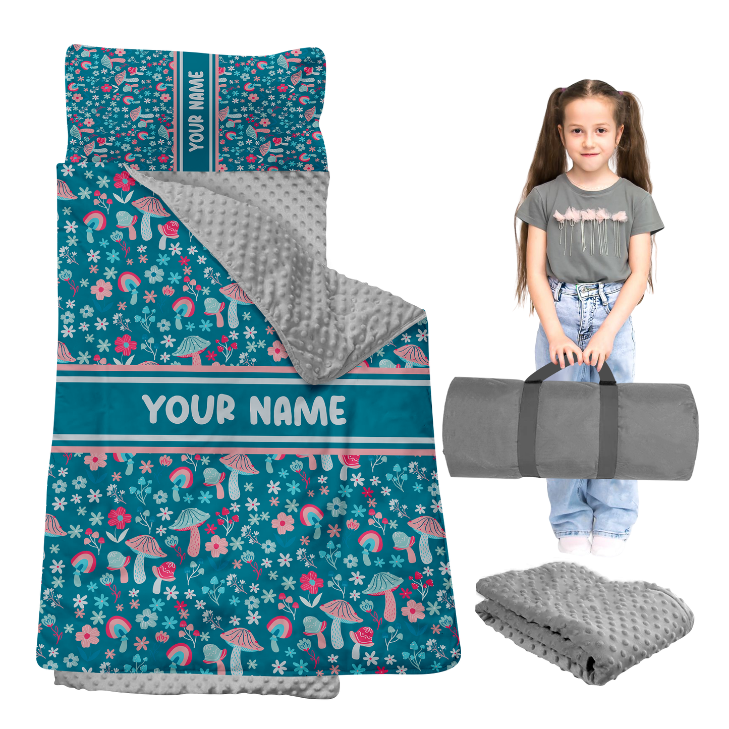 Personalized Nap Mat Mushroom Edition