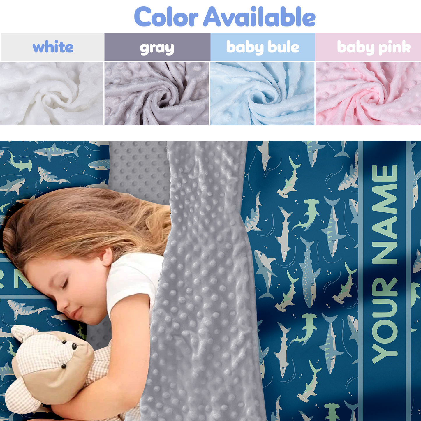 Personalized Nap Mat Shark Edition