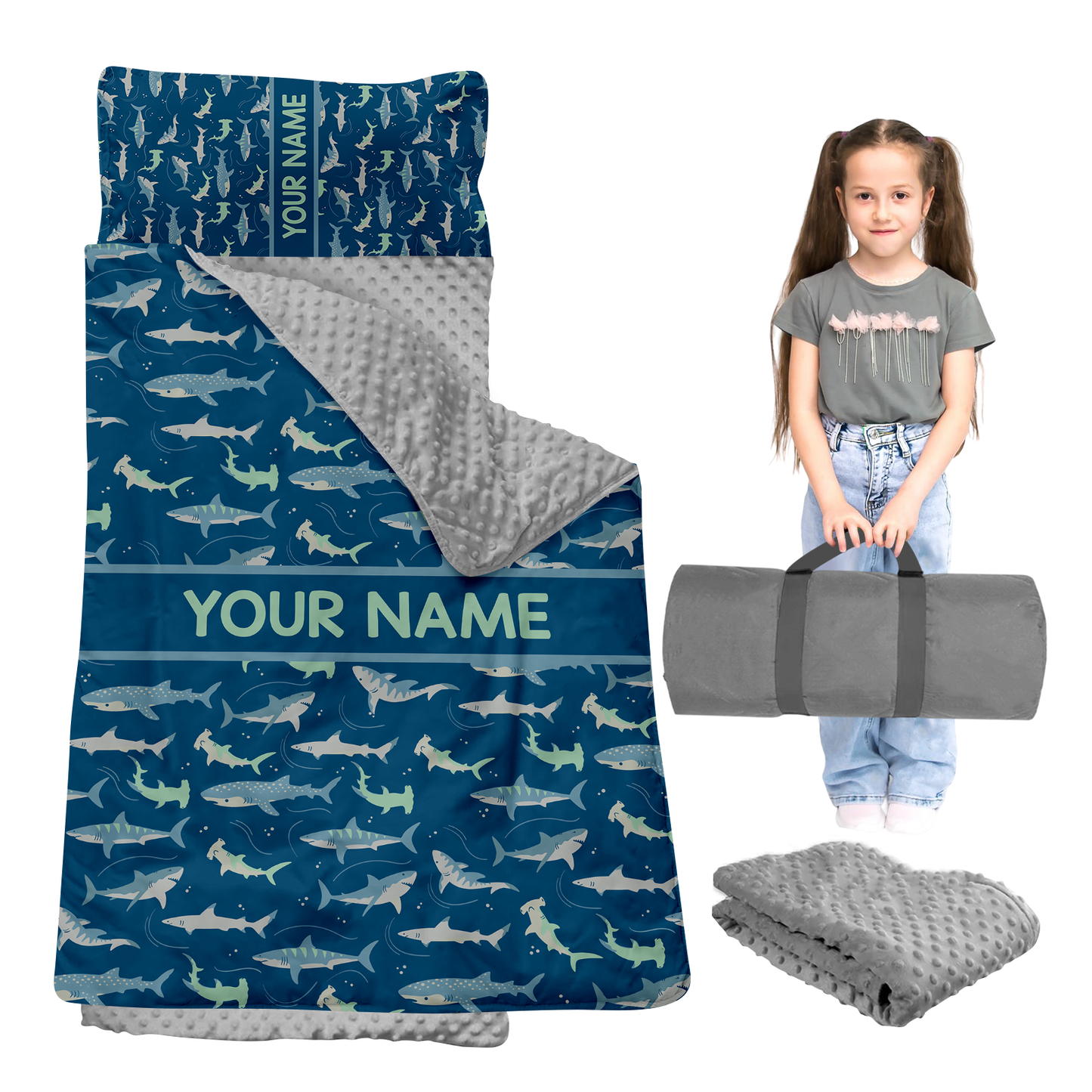 Personalized Nap Mat Shark Edition