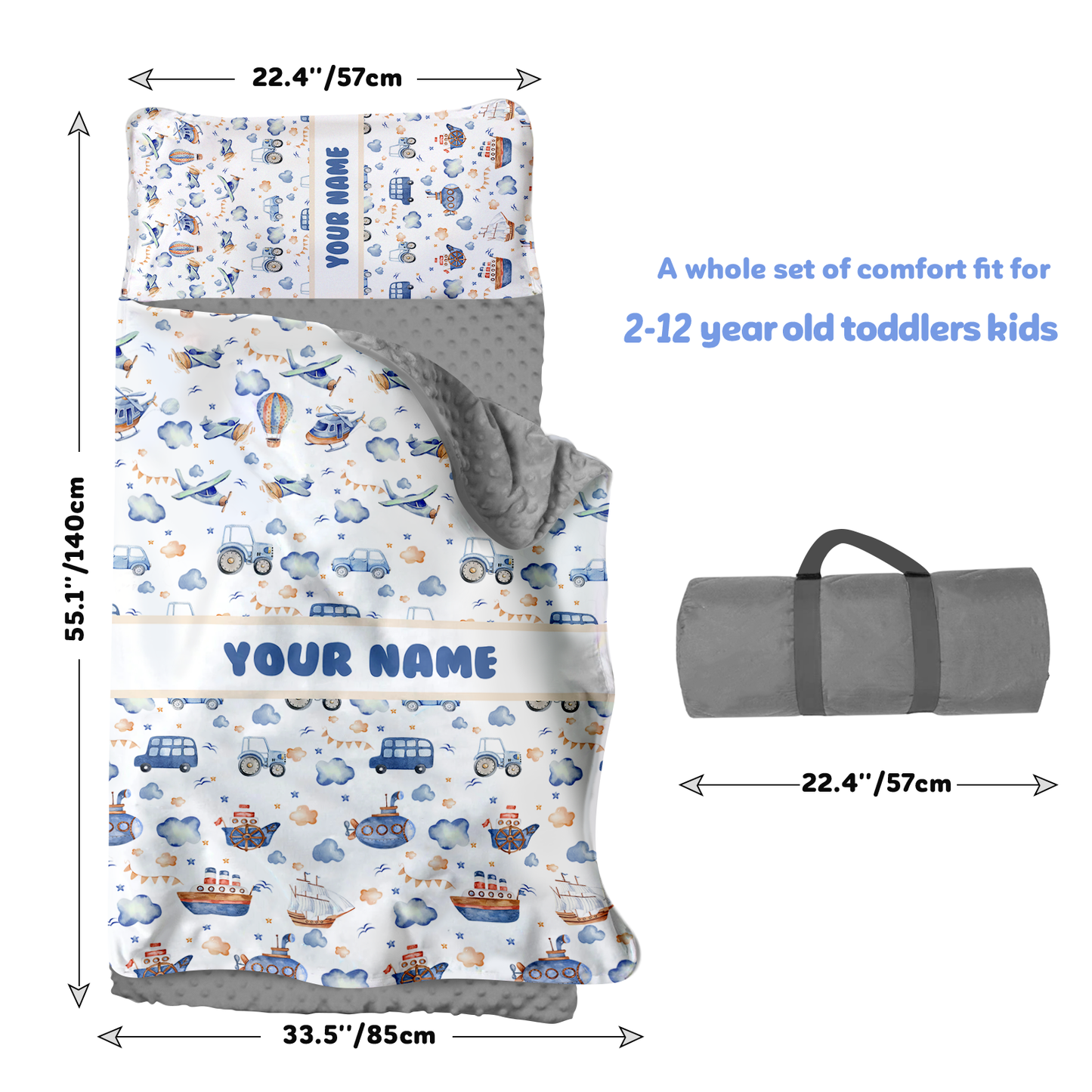 Personalized Nap Mat Transportation Edition
