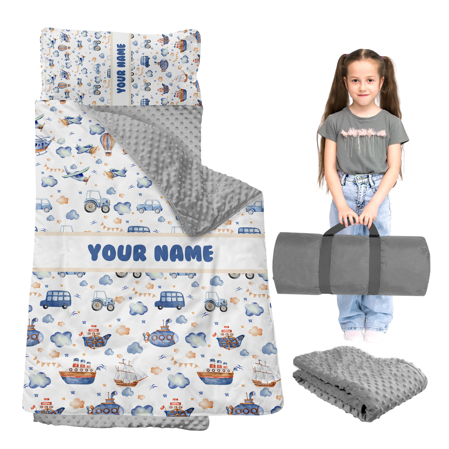Personalized Nap Mat Transportation Edition