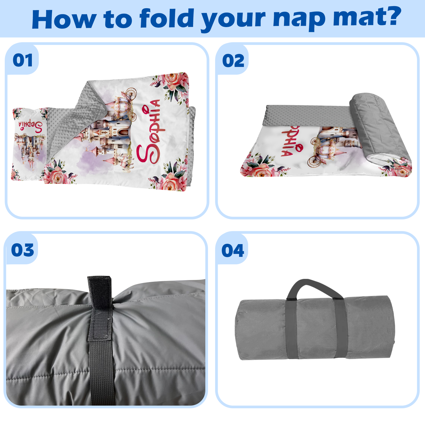 Personalized Nap Mat Princess 02 Edition