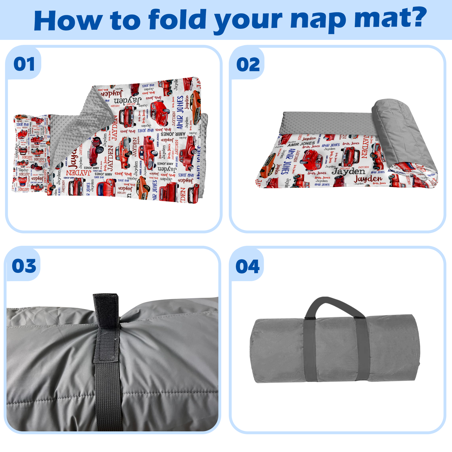 Personalized Nap Mat Transportation 06 Edition
